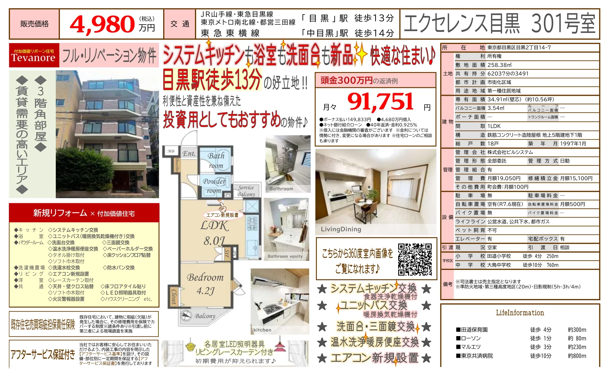 エクセレンス目黒 301号室 301号 0