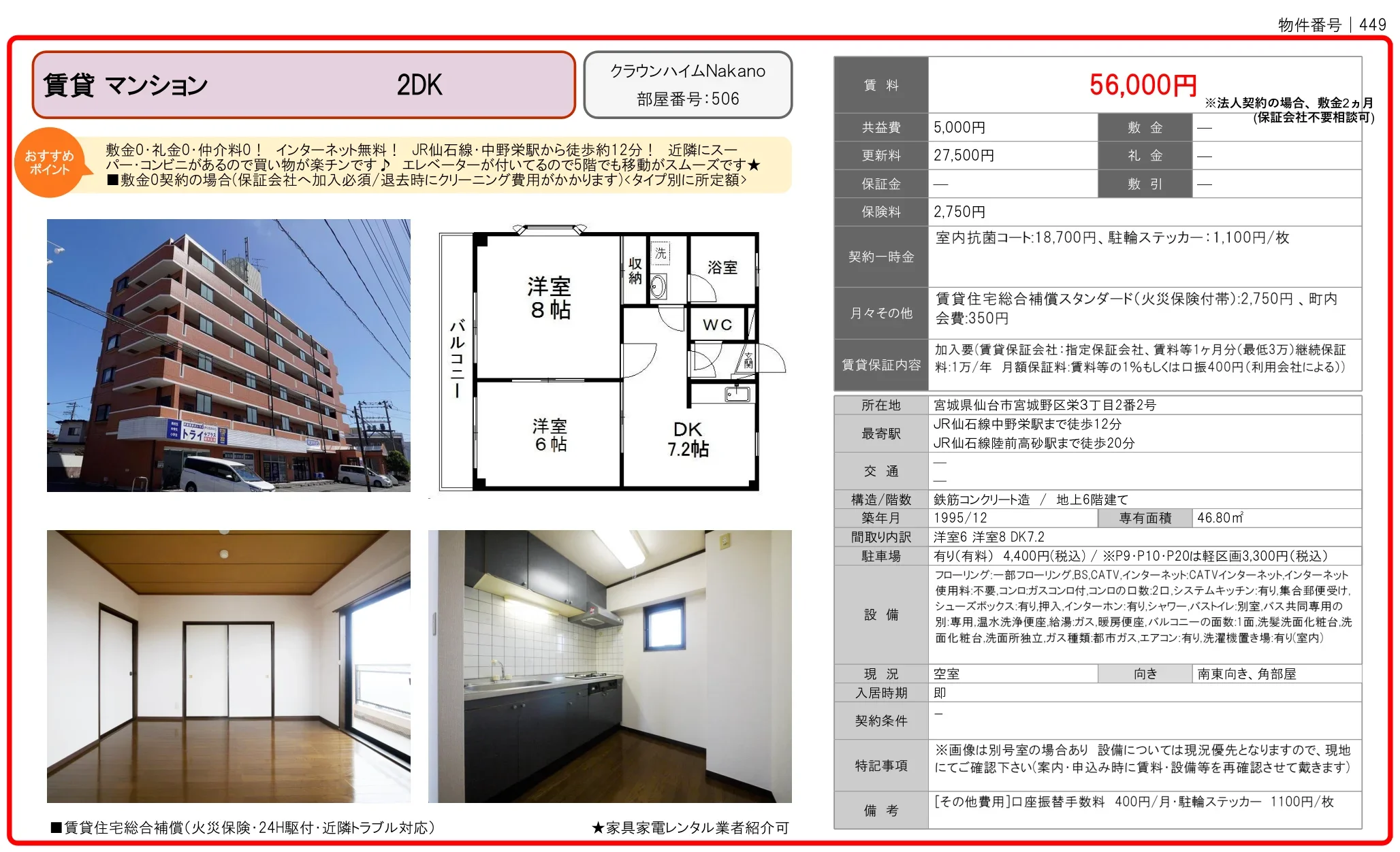 クラウンハイムNakano 506号 0