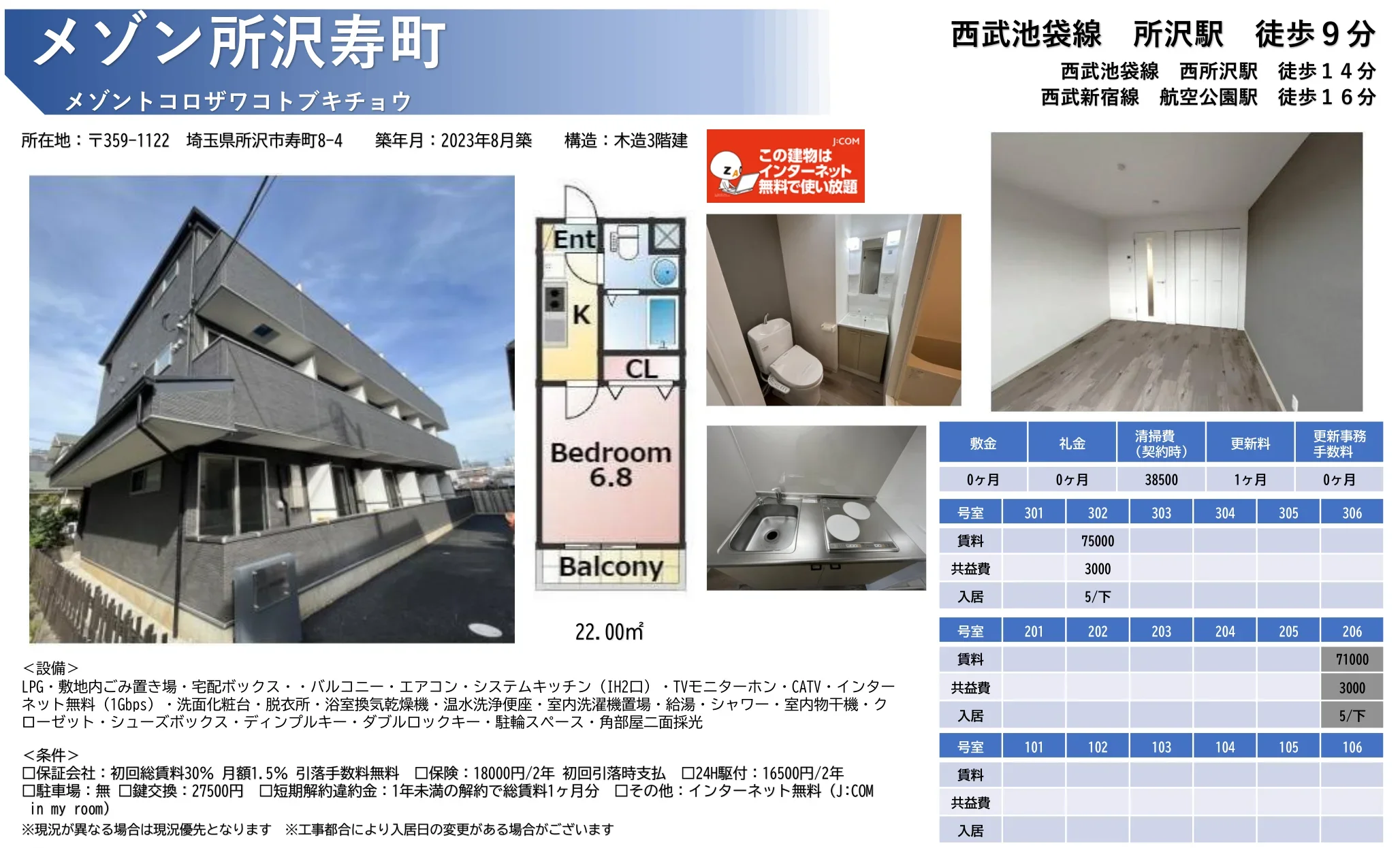 メゾン所沢コトブキチョウ 301 0