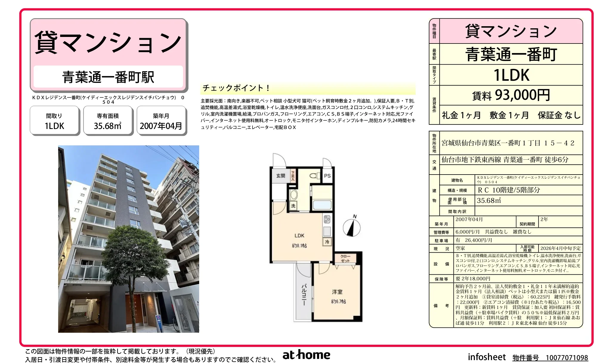 ＫＤＸレジデンス一番町 0