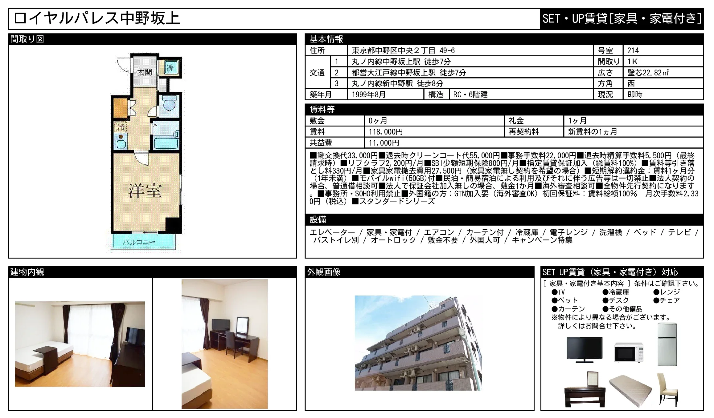 ロイヤルパレス中野坂上 214号 0