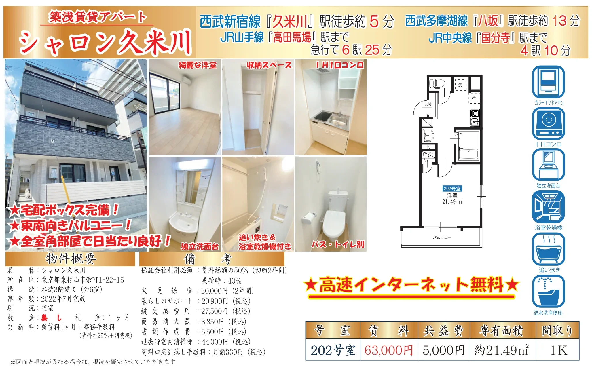 シャロン久米川 202号 0
