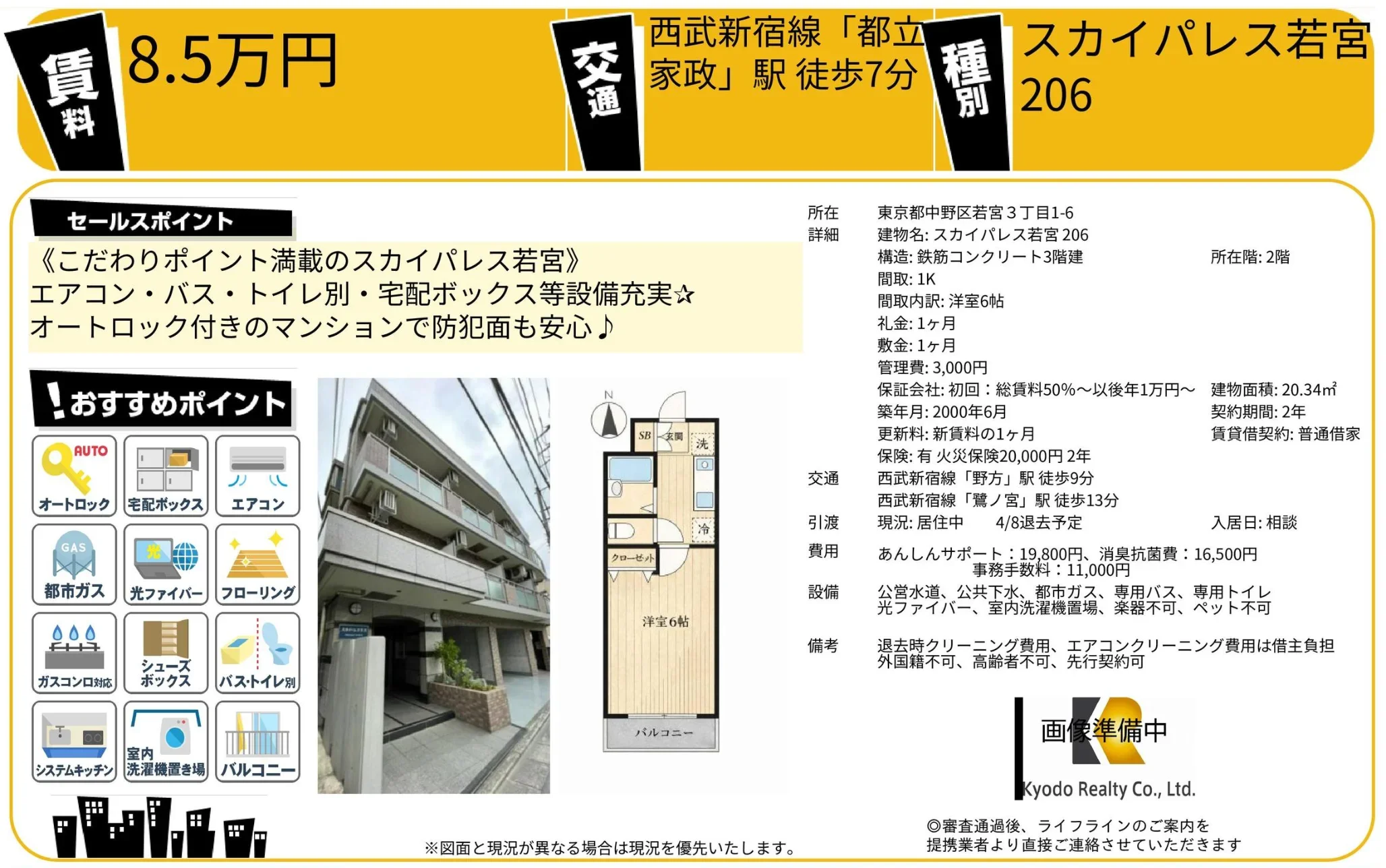 スカイパレス若宮 206号 0