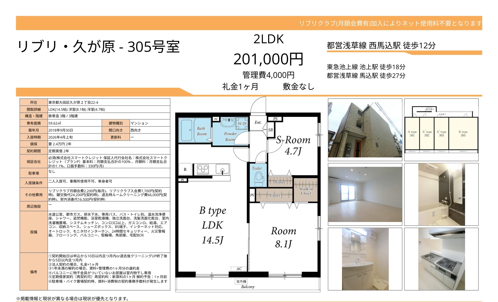 リブリ・久が原 305号 0