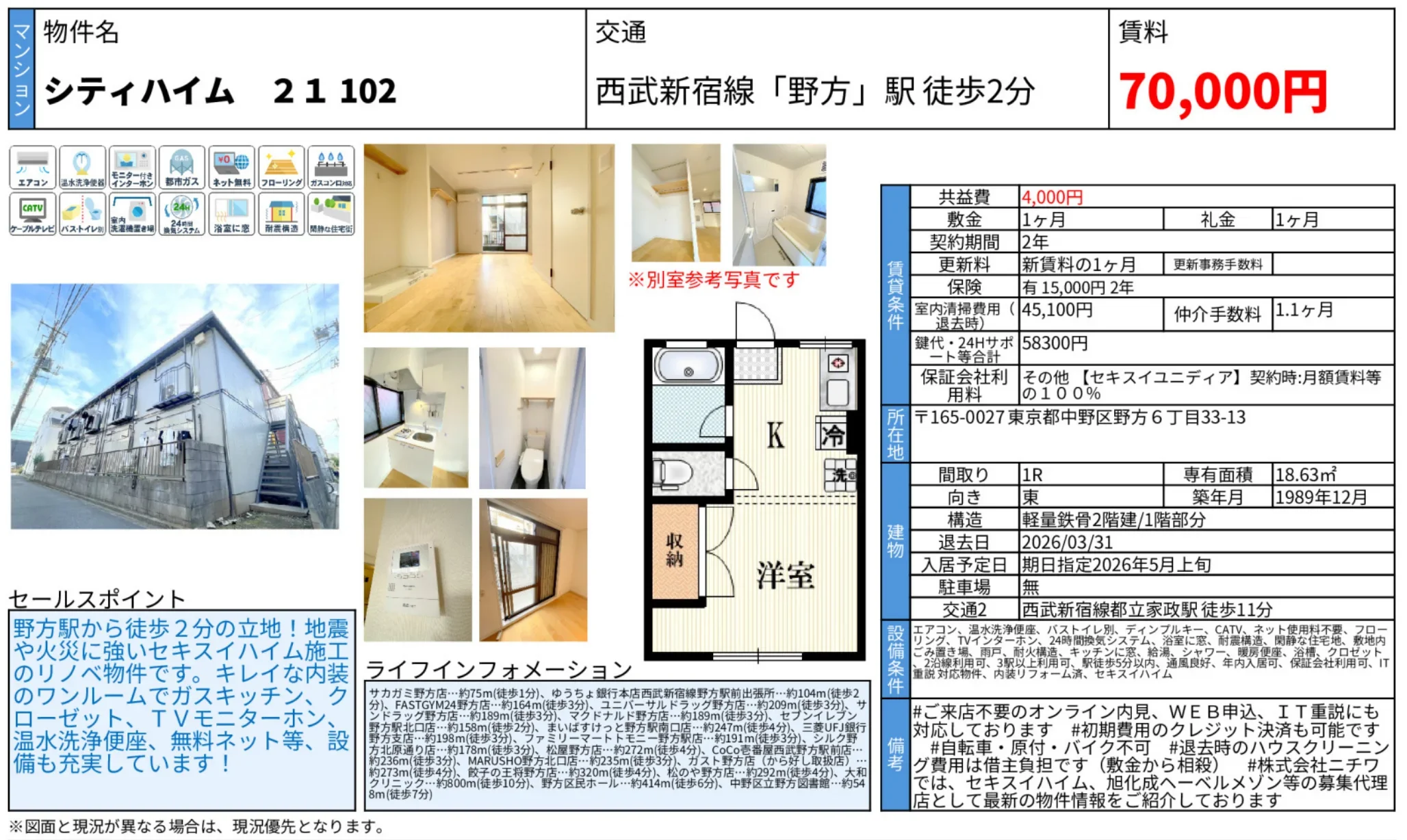 シティハイム 21102号 0