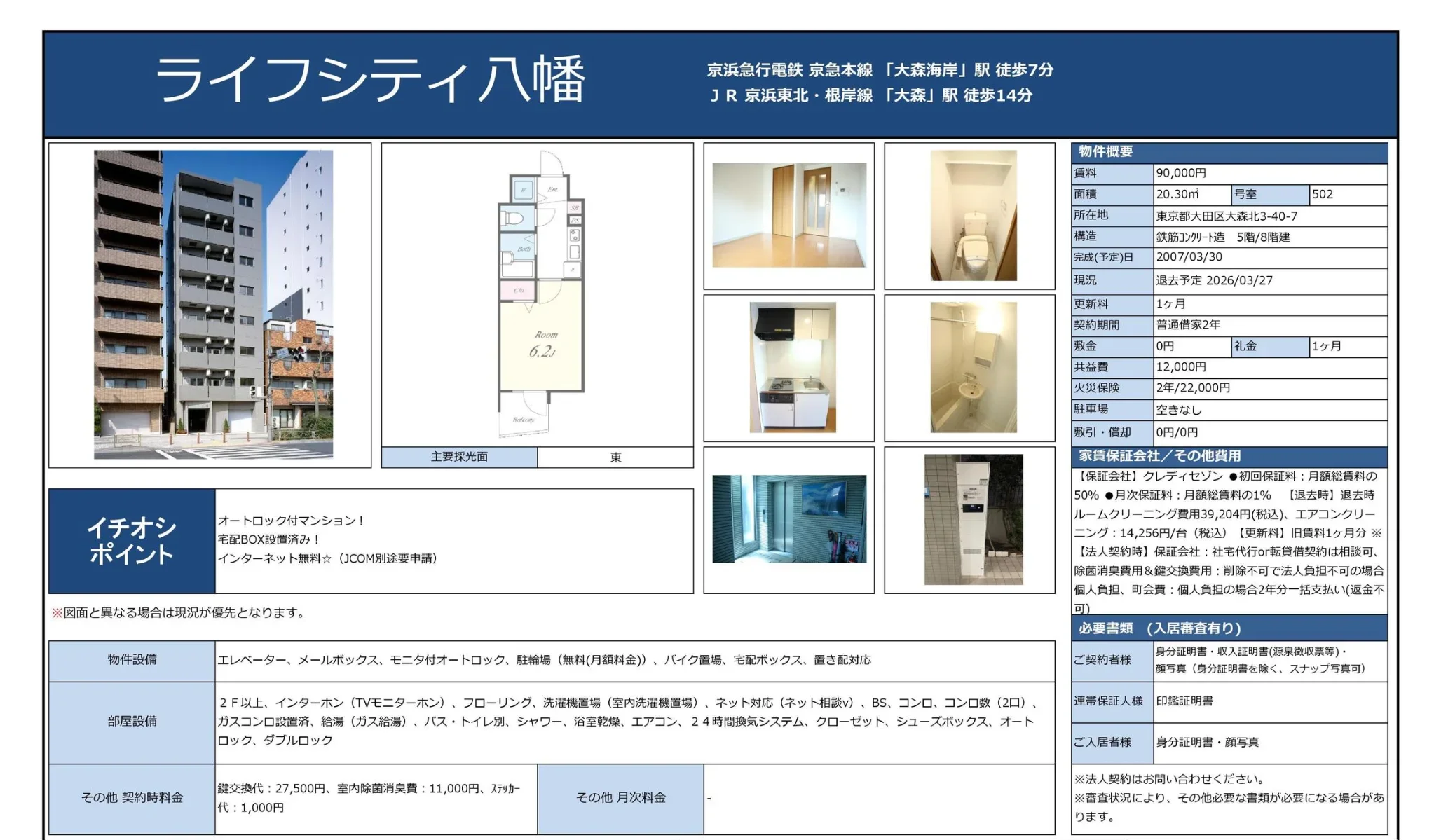 ライフシティ八幡 502 0