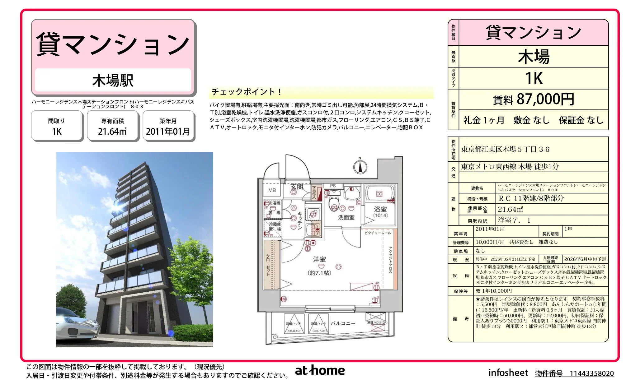 ハーモニーレジデンス木場ステーションフロント 0