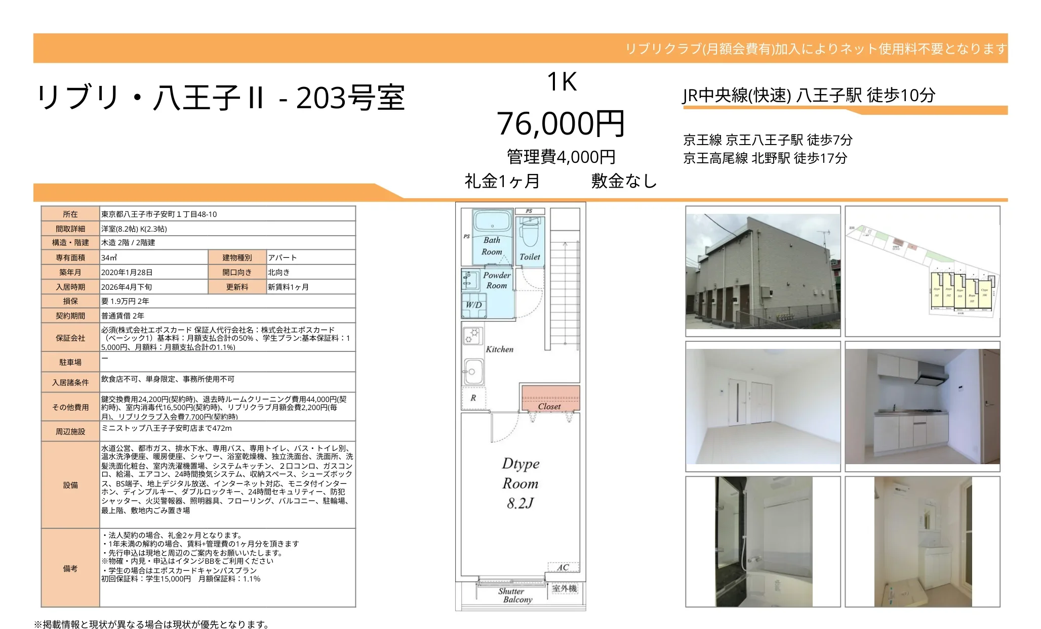 リブリ八王子Ⅱ 203号室 0
