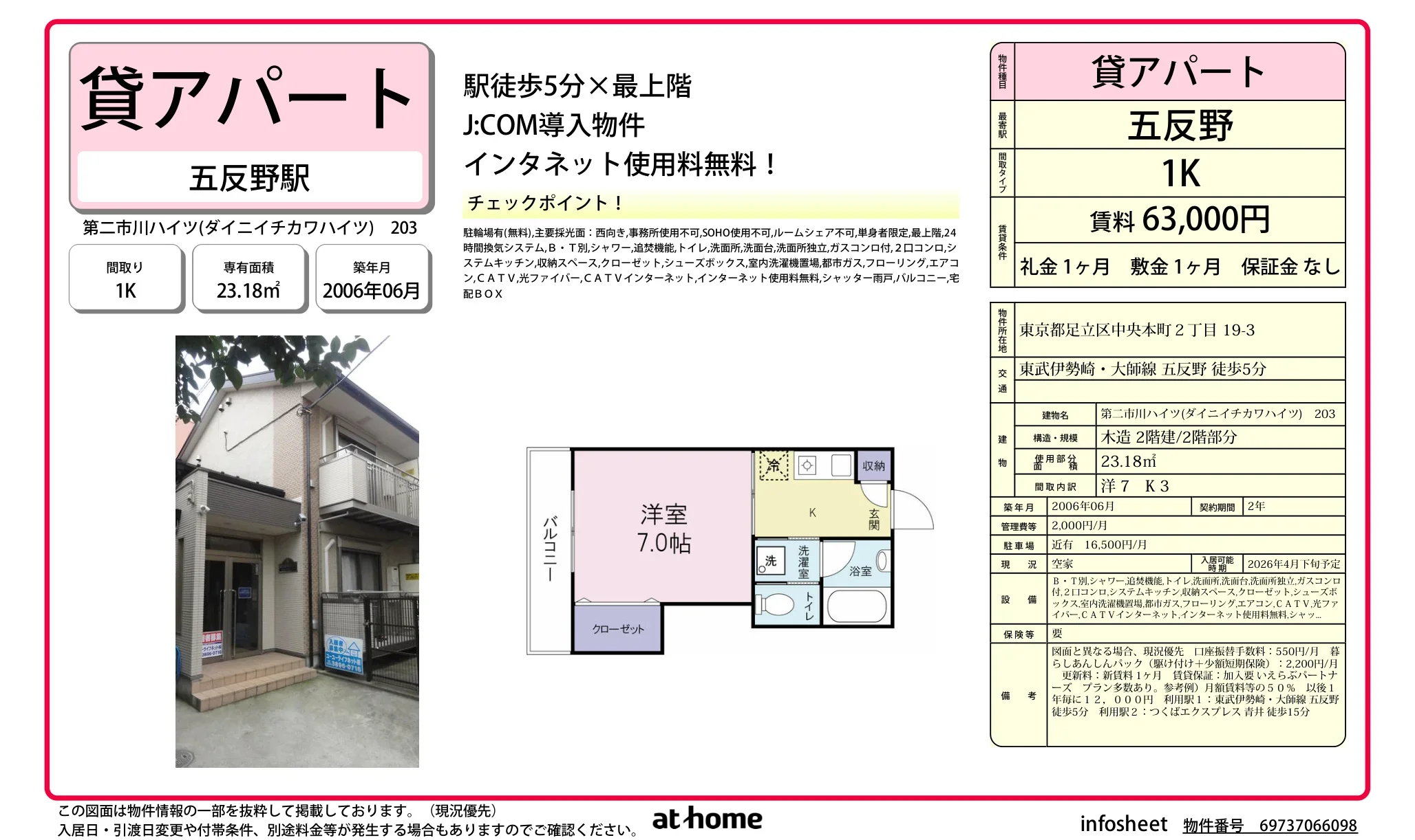 第二市川ハイツ 203号 0