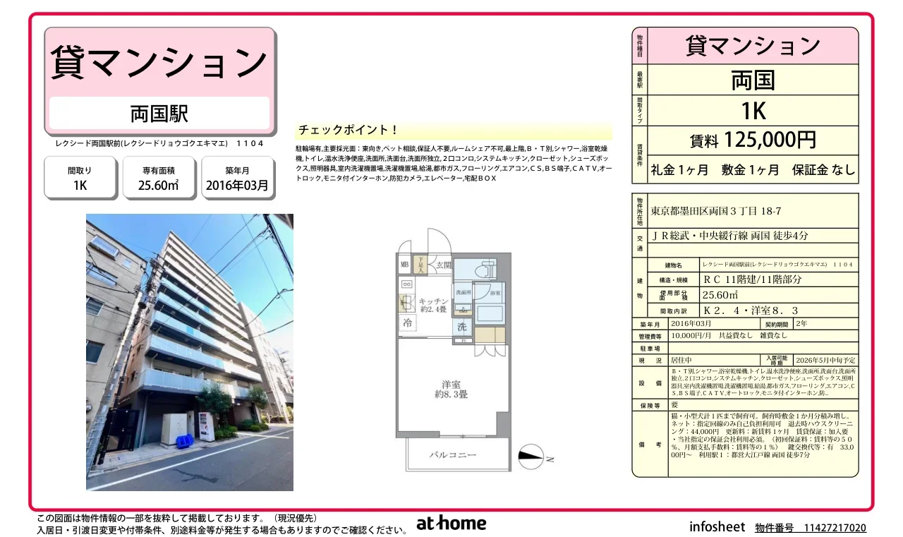 Modern Studio Condo Near Station in Ryogoku 0