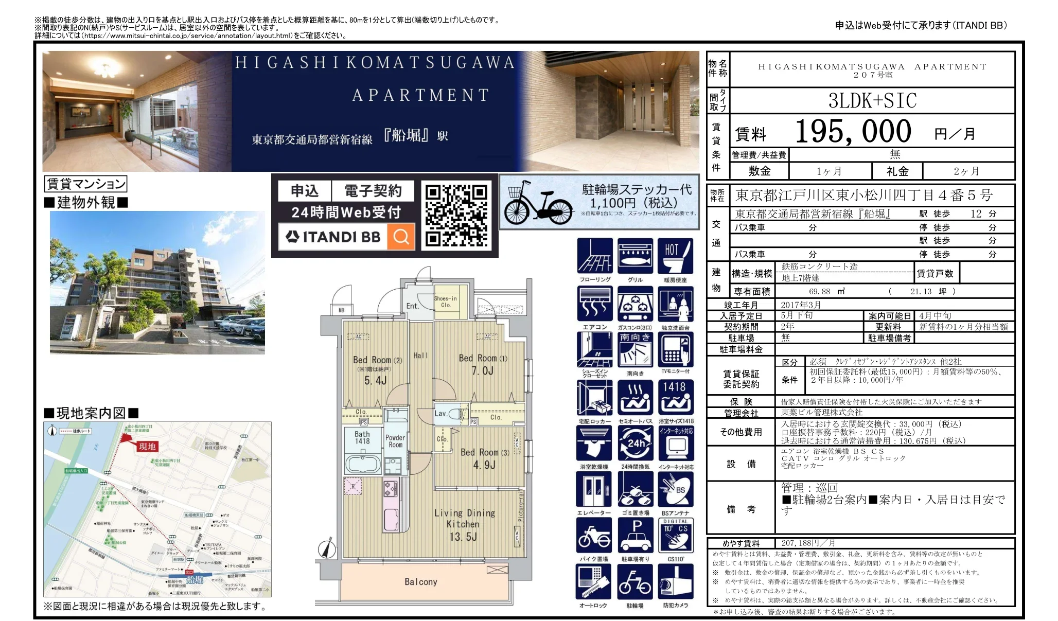 東小松川アパート 207号 0
