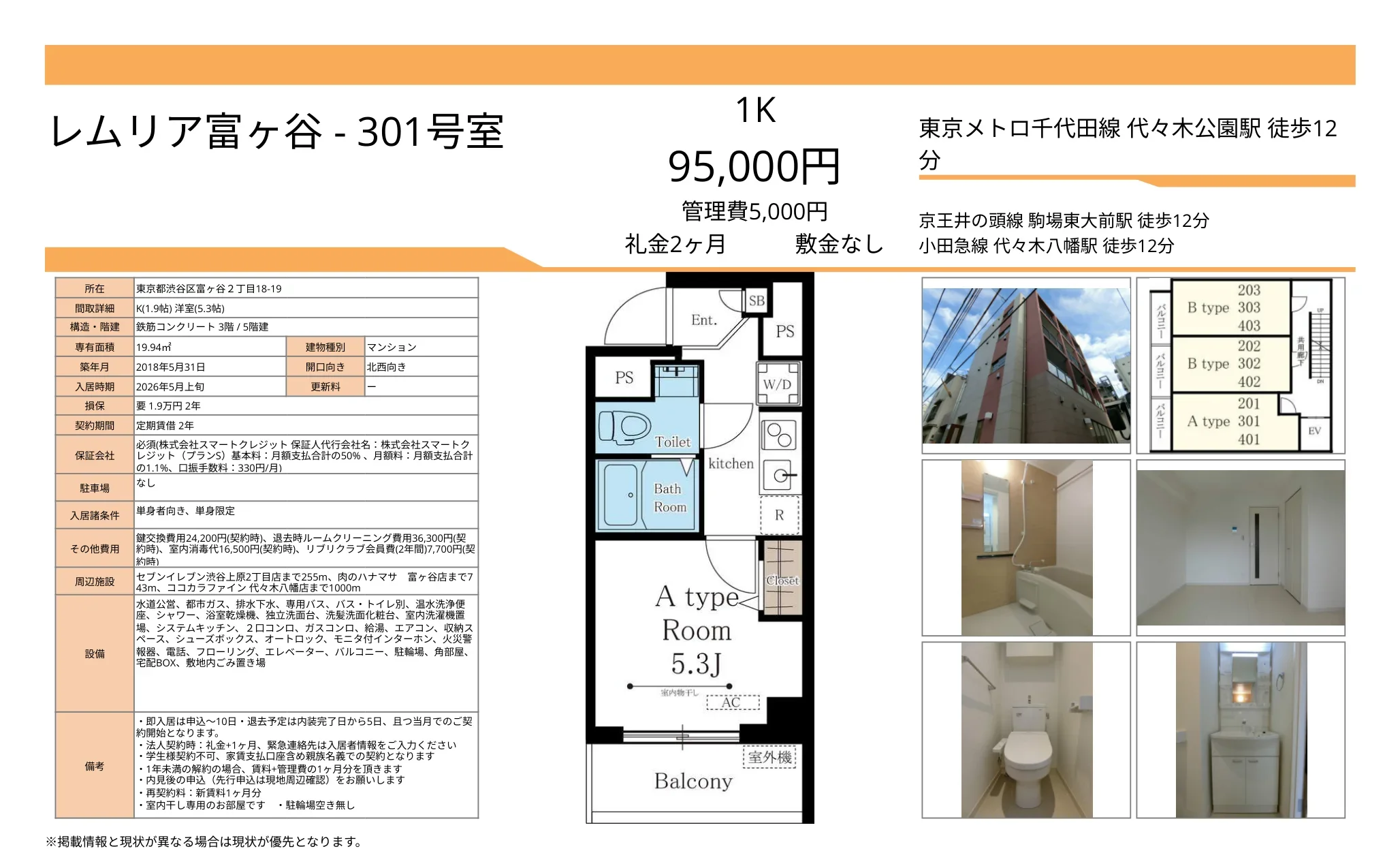 レムリア富ヶ谷 301号 0