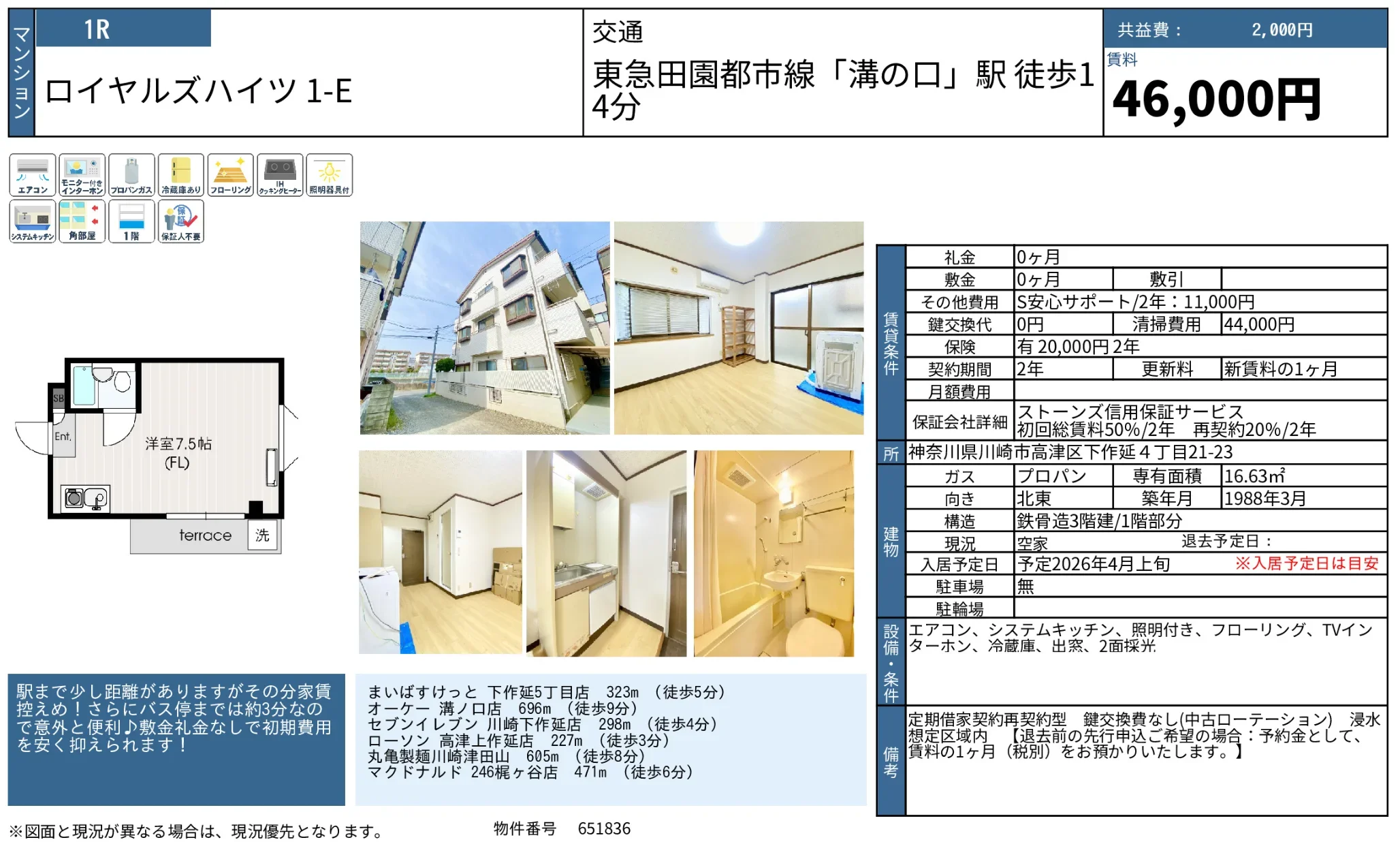 ロイヤルズハイツ1-E 1階 0