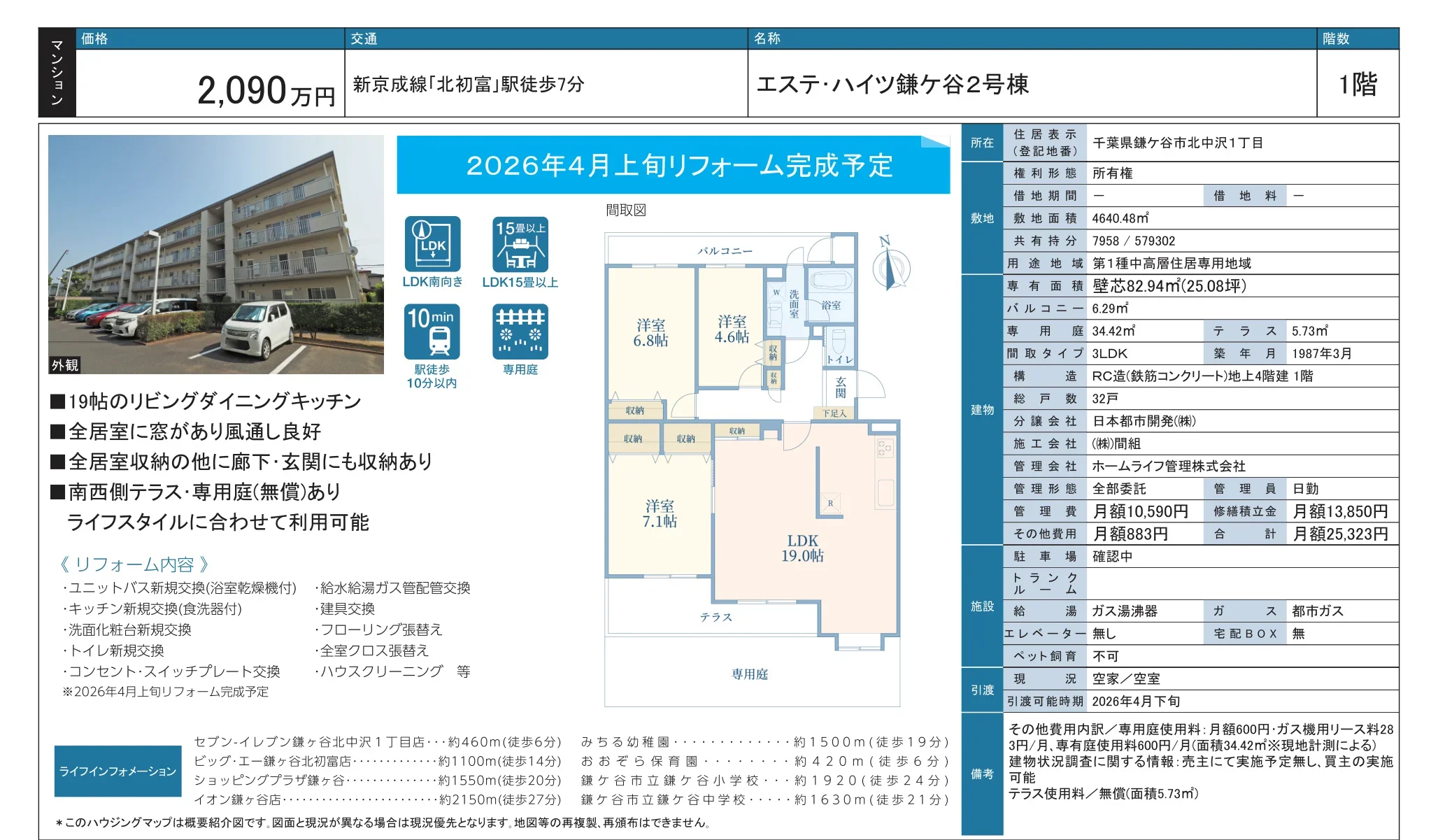 エステ・ハイツ鎌ケ谷2号棟 1階 0