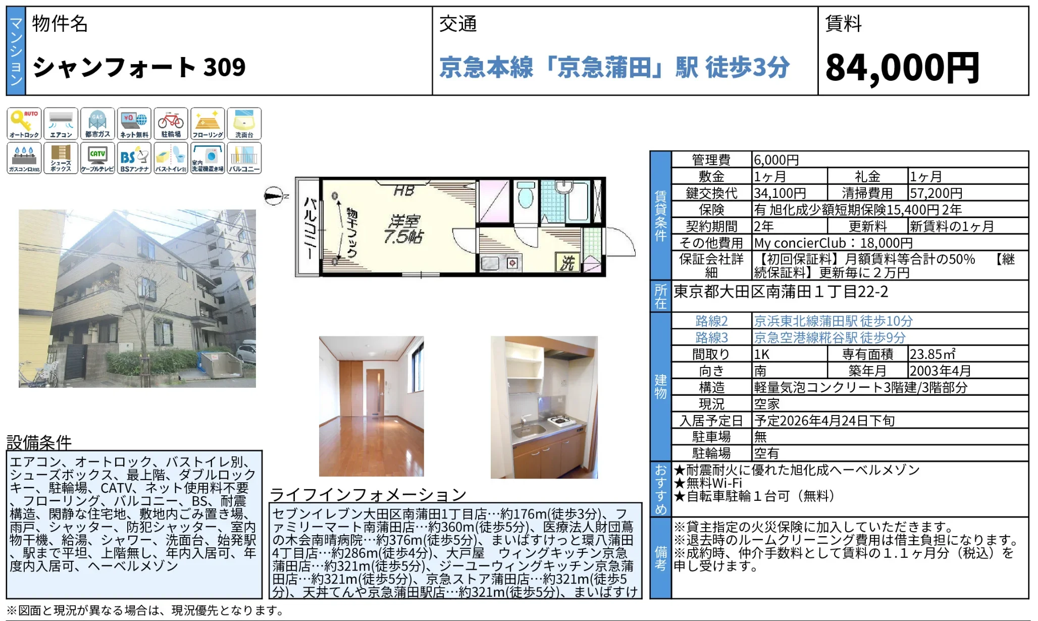 シャンフォート 309号 0