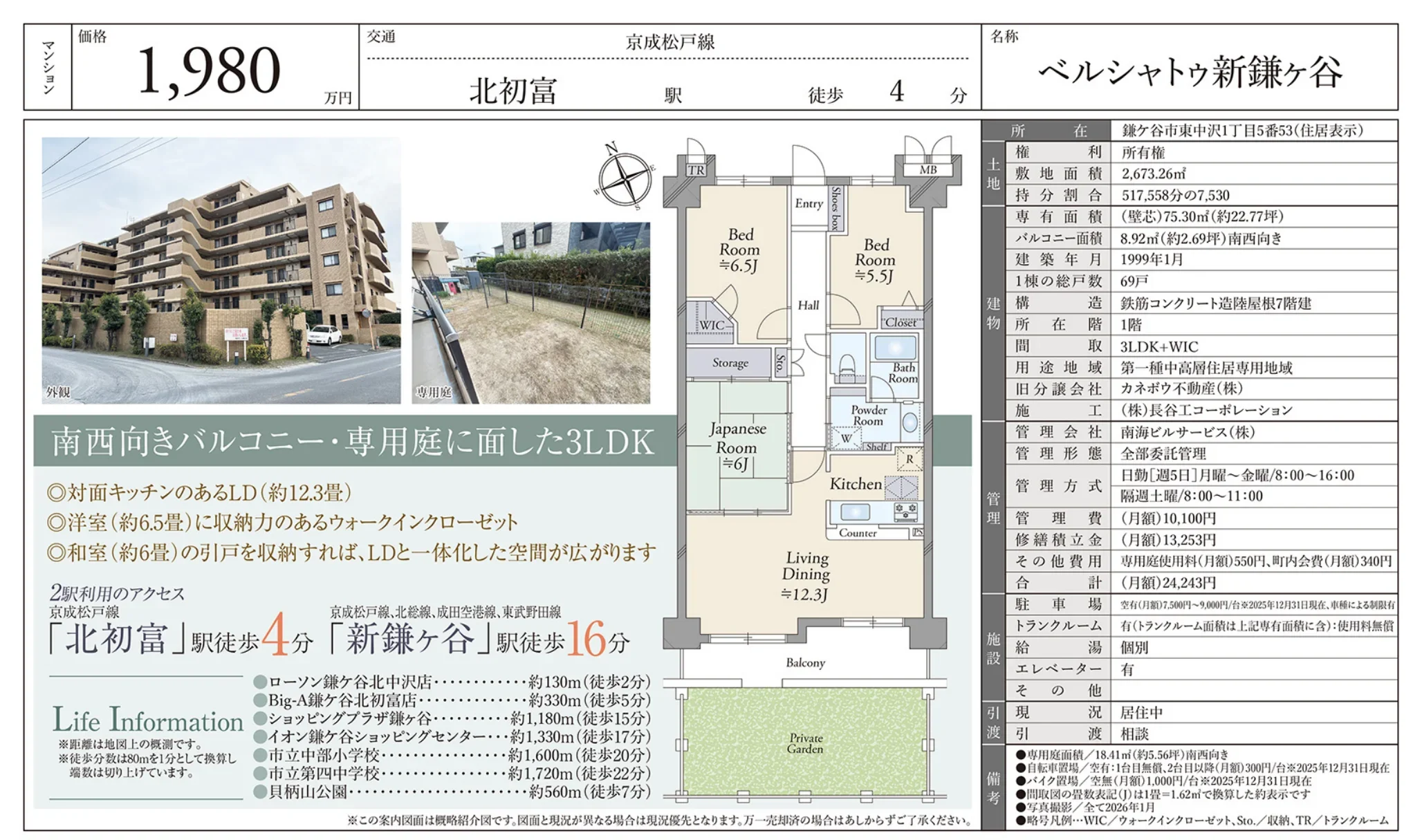 ベルシャトゥ新鎌ヶ谷 1号 0