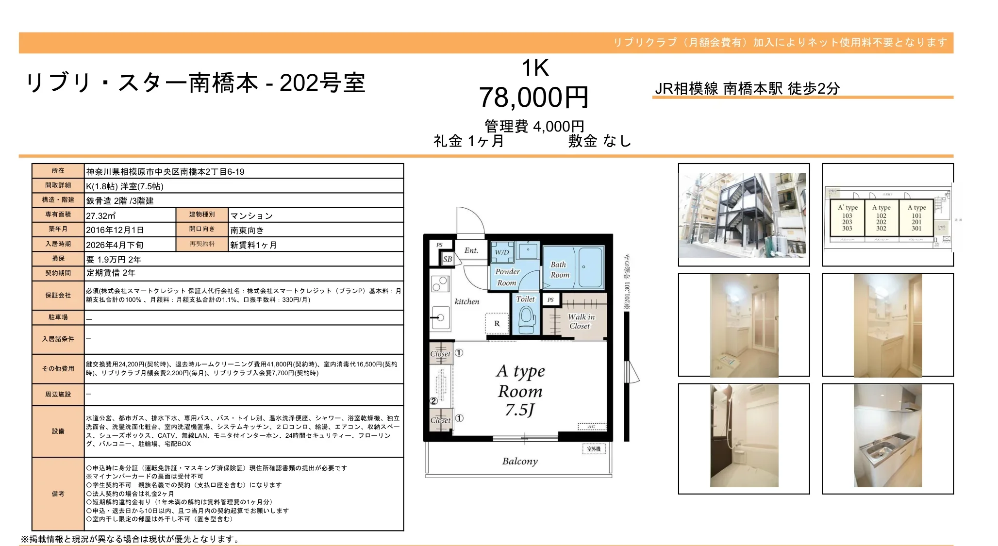 リブリスター南橋本 202号 0