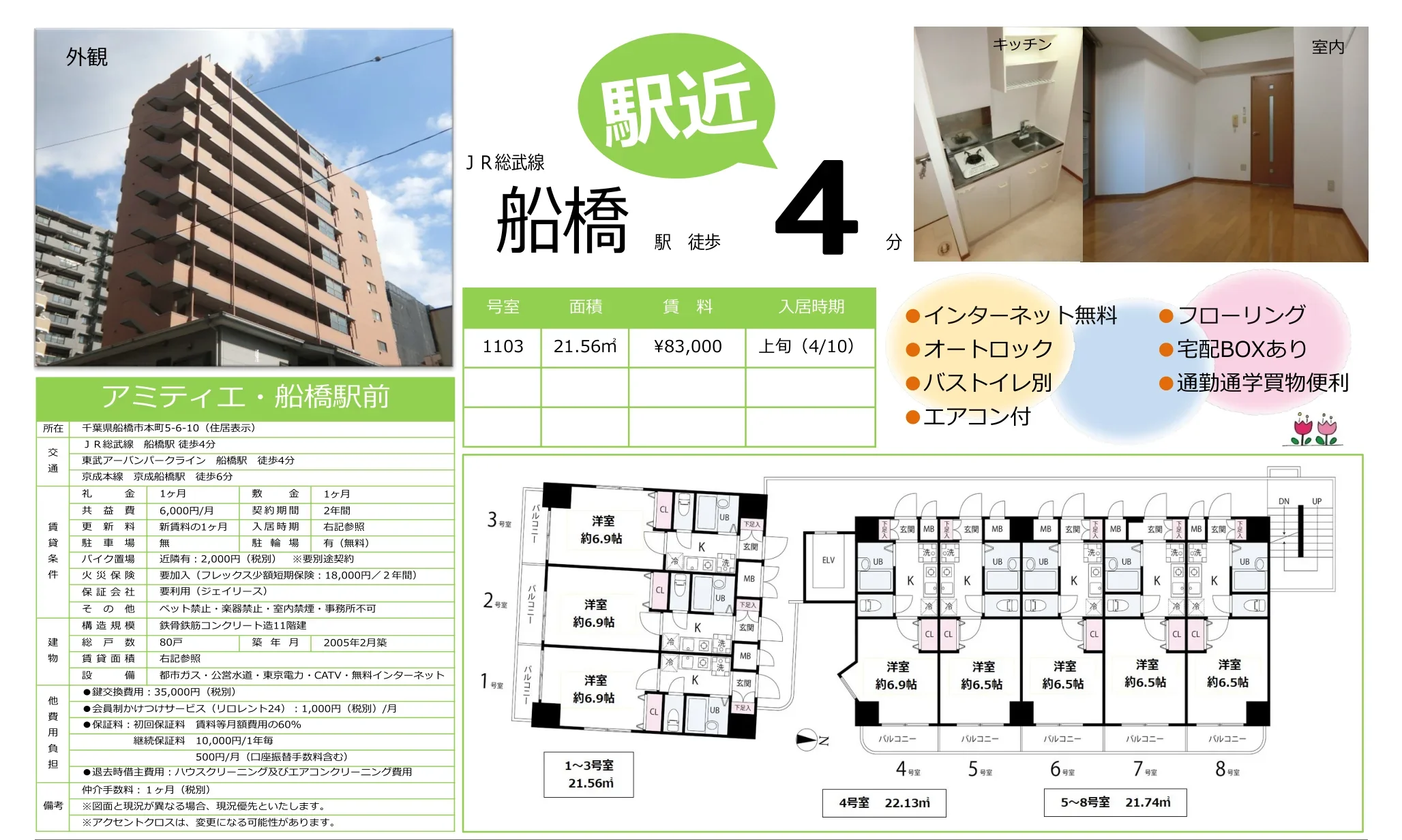 アミティエ・船橋駅前 1103号 0