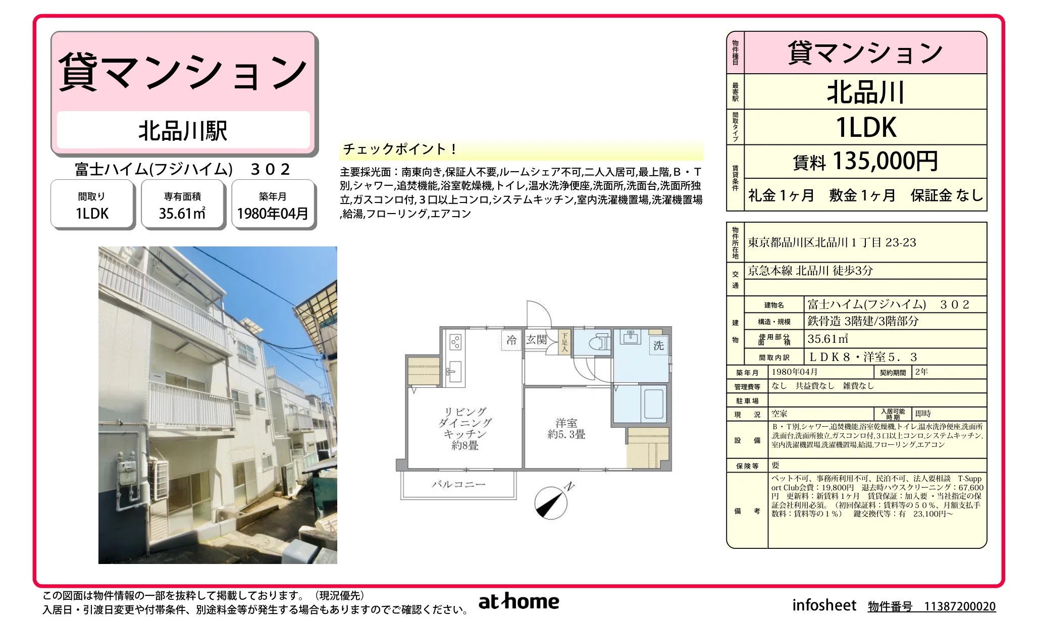Well-Kept 1LDK Condo Near Station in Kitashinagawa(5.6-chome) 0
