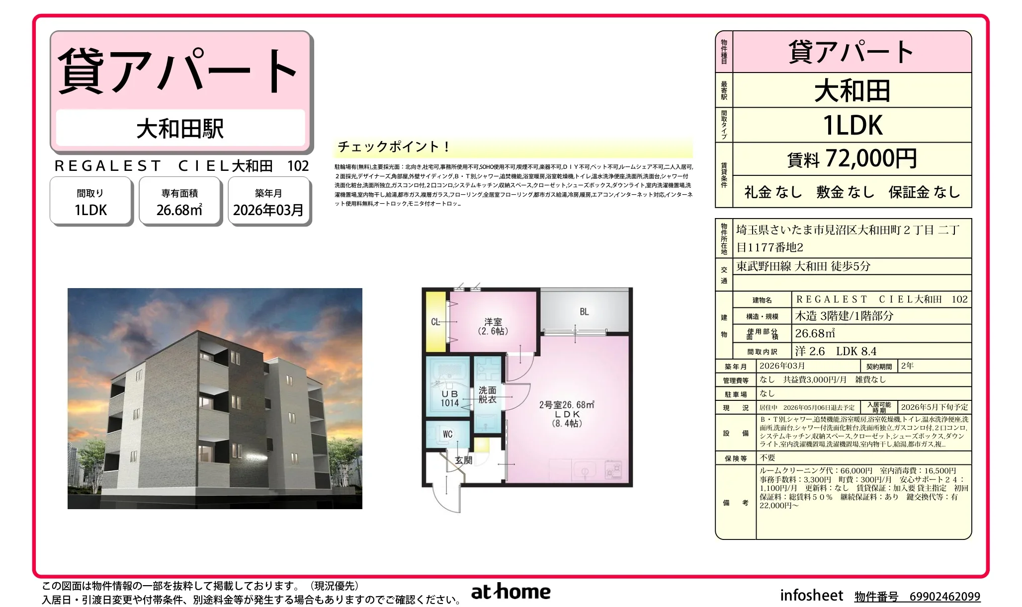 Brand New 1LDK Condo Near Station in Owadacho 0