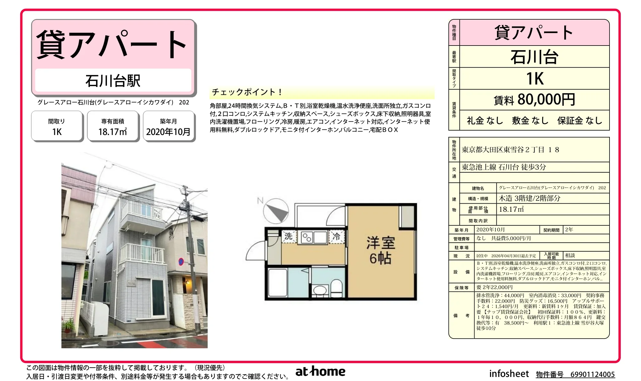 グレースアロー石川台 202 0