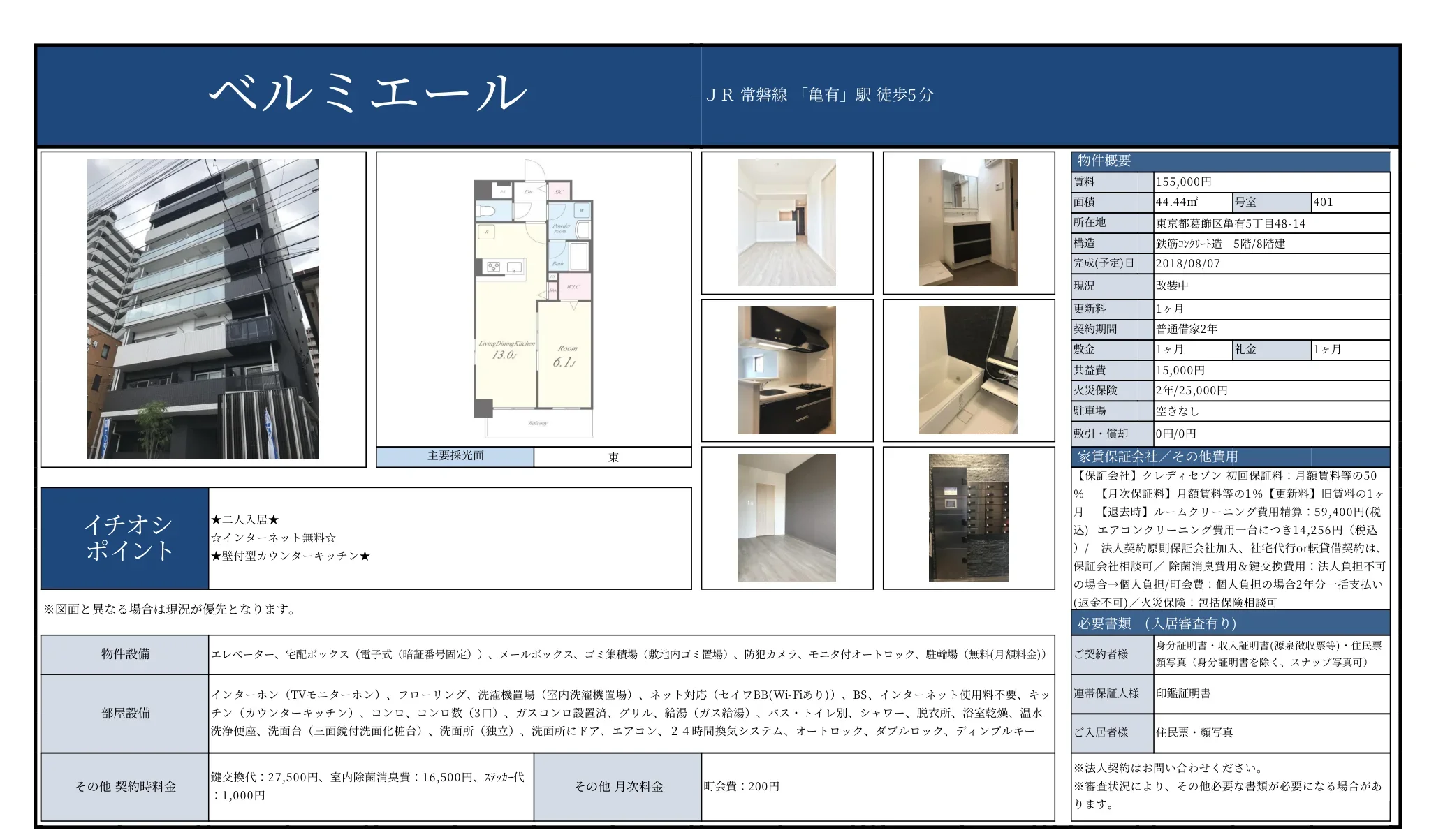 ベルミエール 401号 0