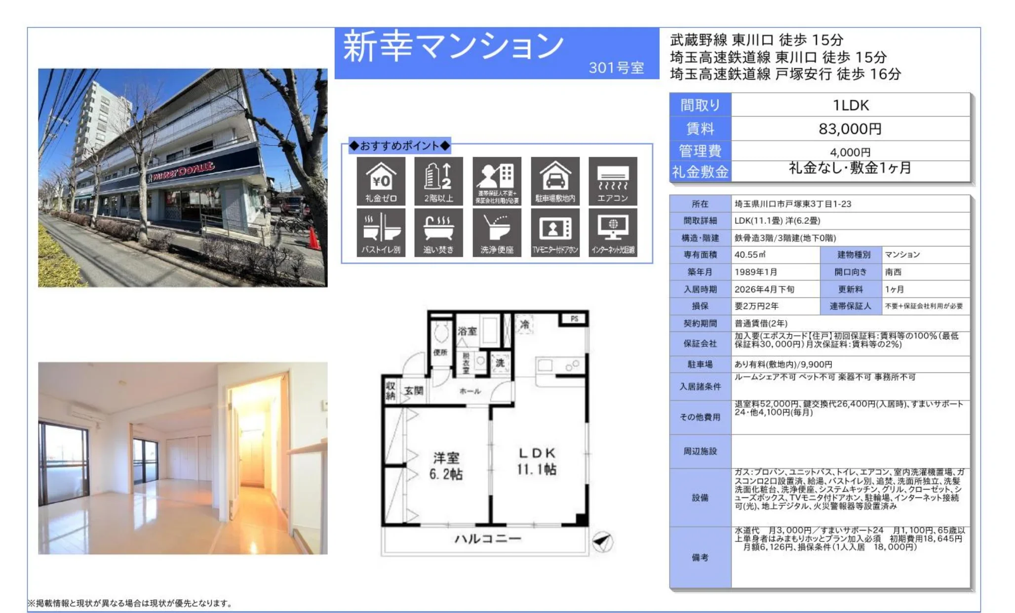 新幸マンション 301号 0