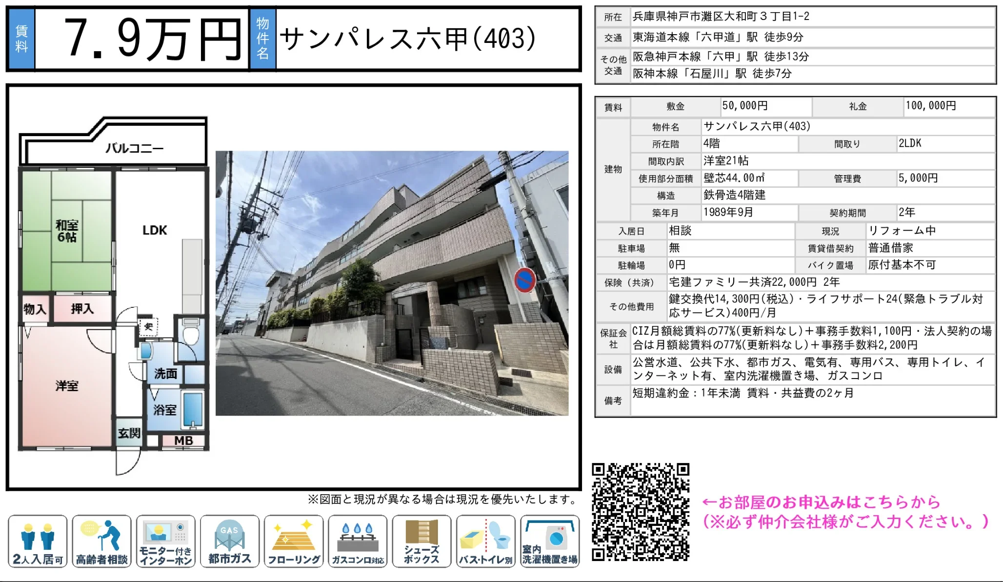 サンパレス六甲(403) 403 0