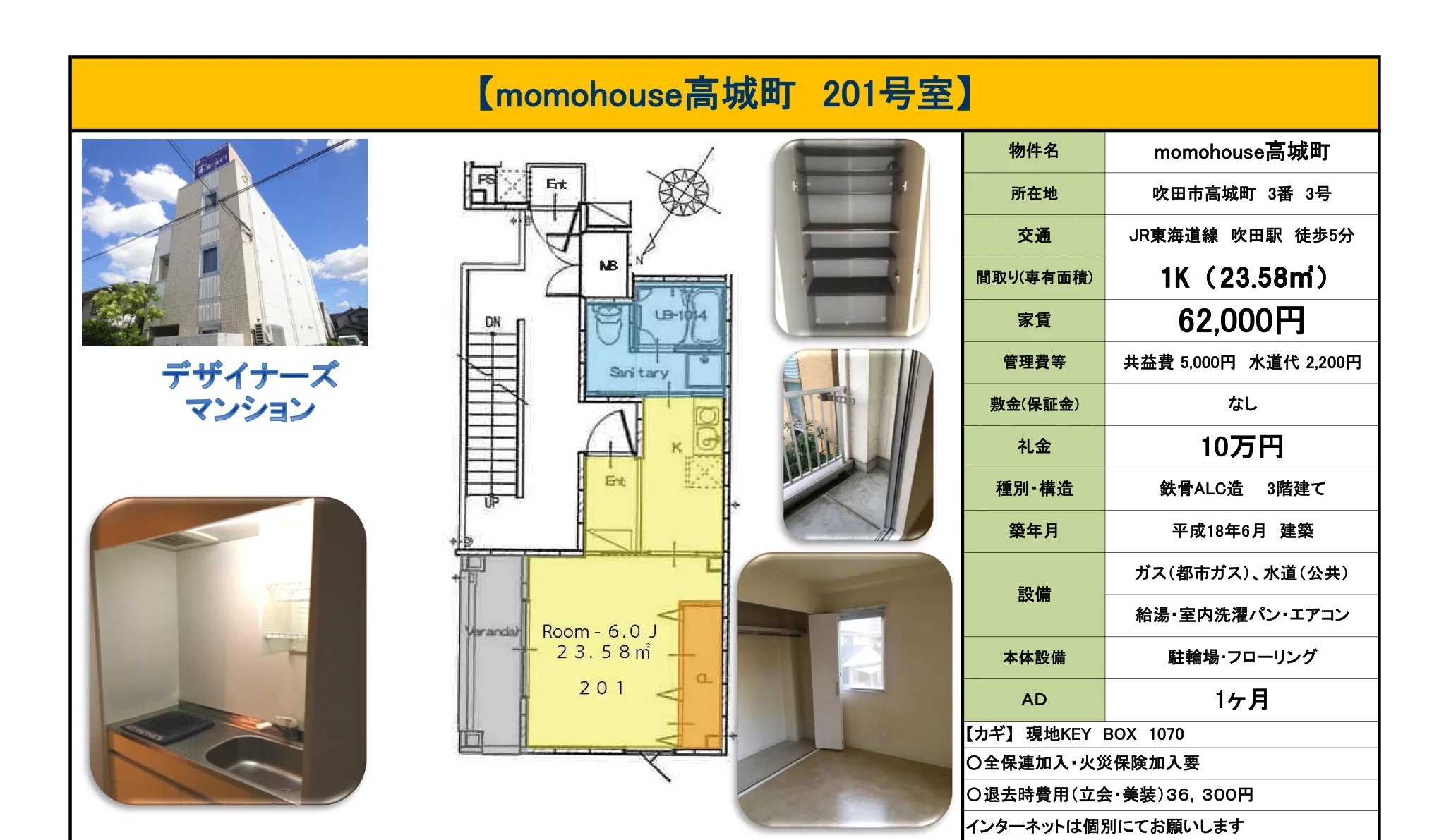 momohouse 高城町 201号 0