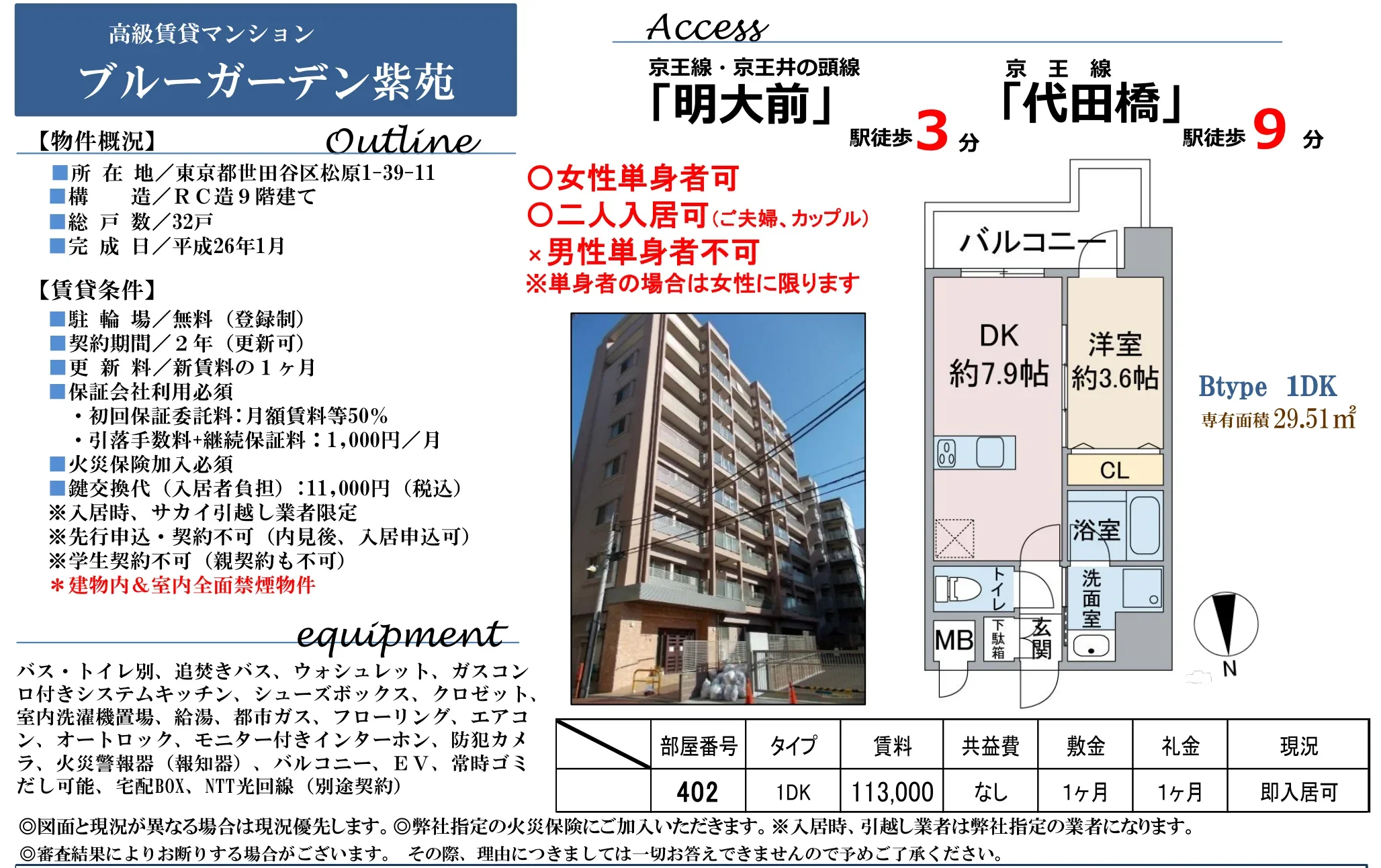 ブルーガーデン紫苑 1402 0