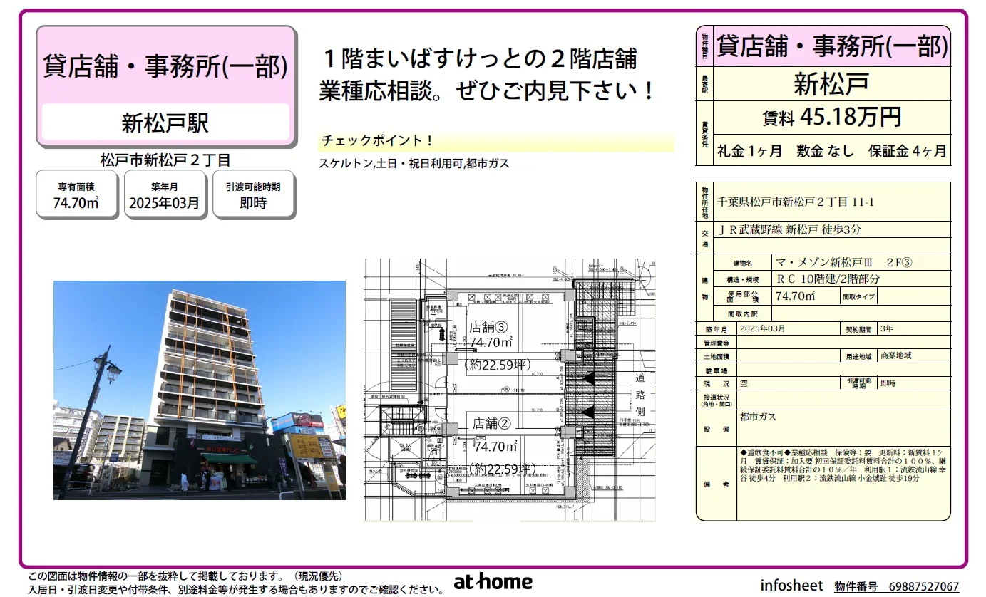 マメゾン新松戸Ⅲ 2F③ 0