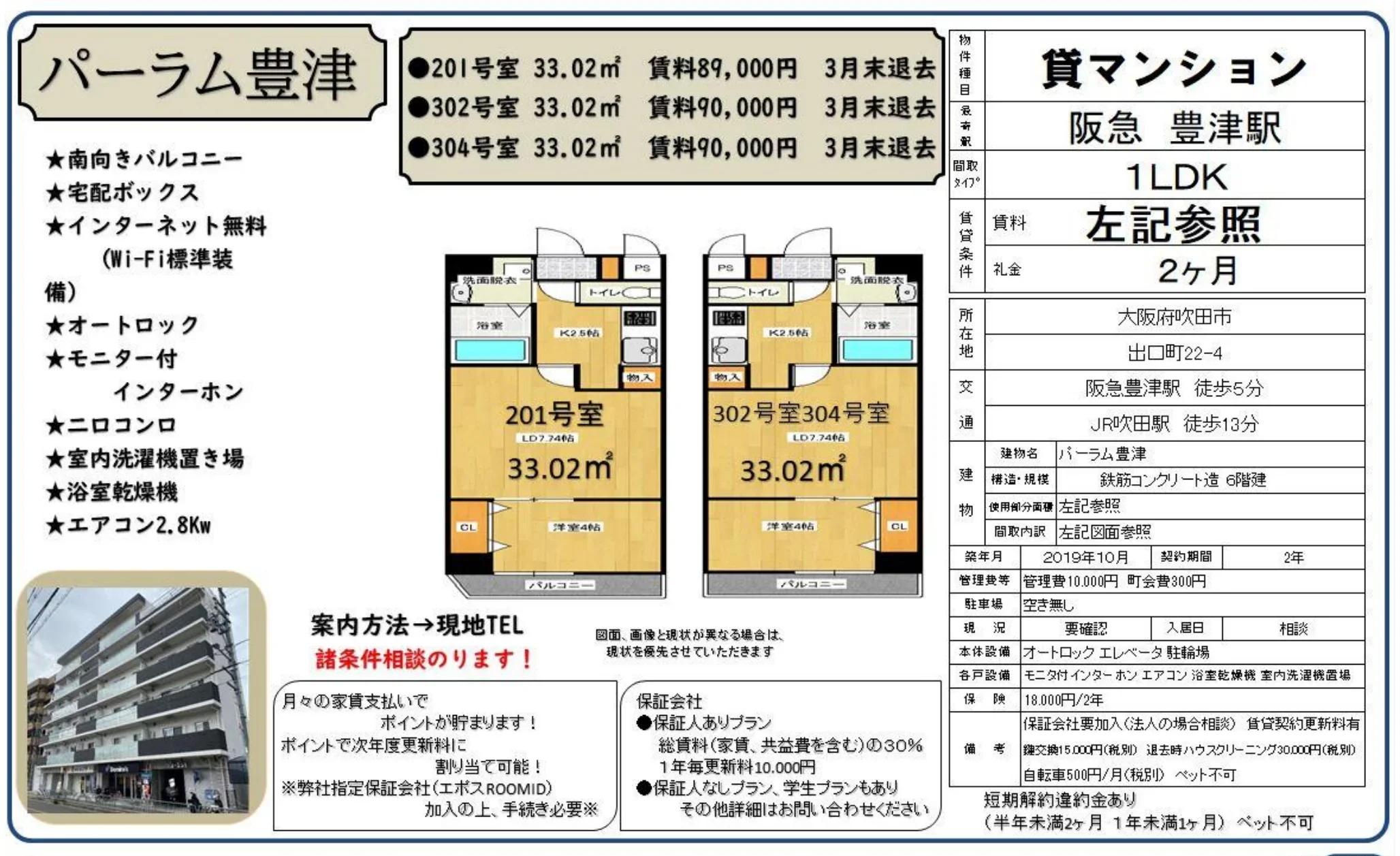 パーラム豊津 201号 0