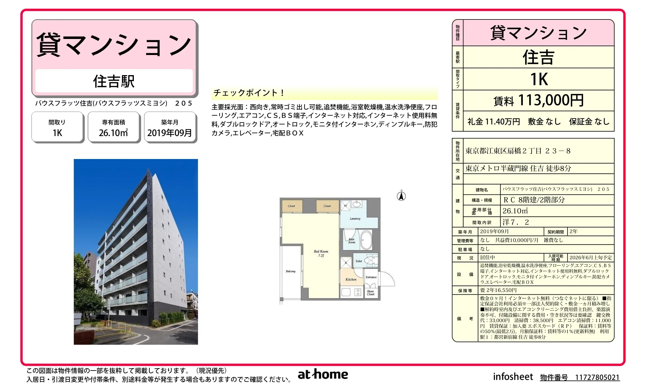 バウスフラッツ住吉 0