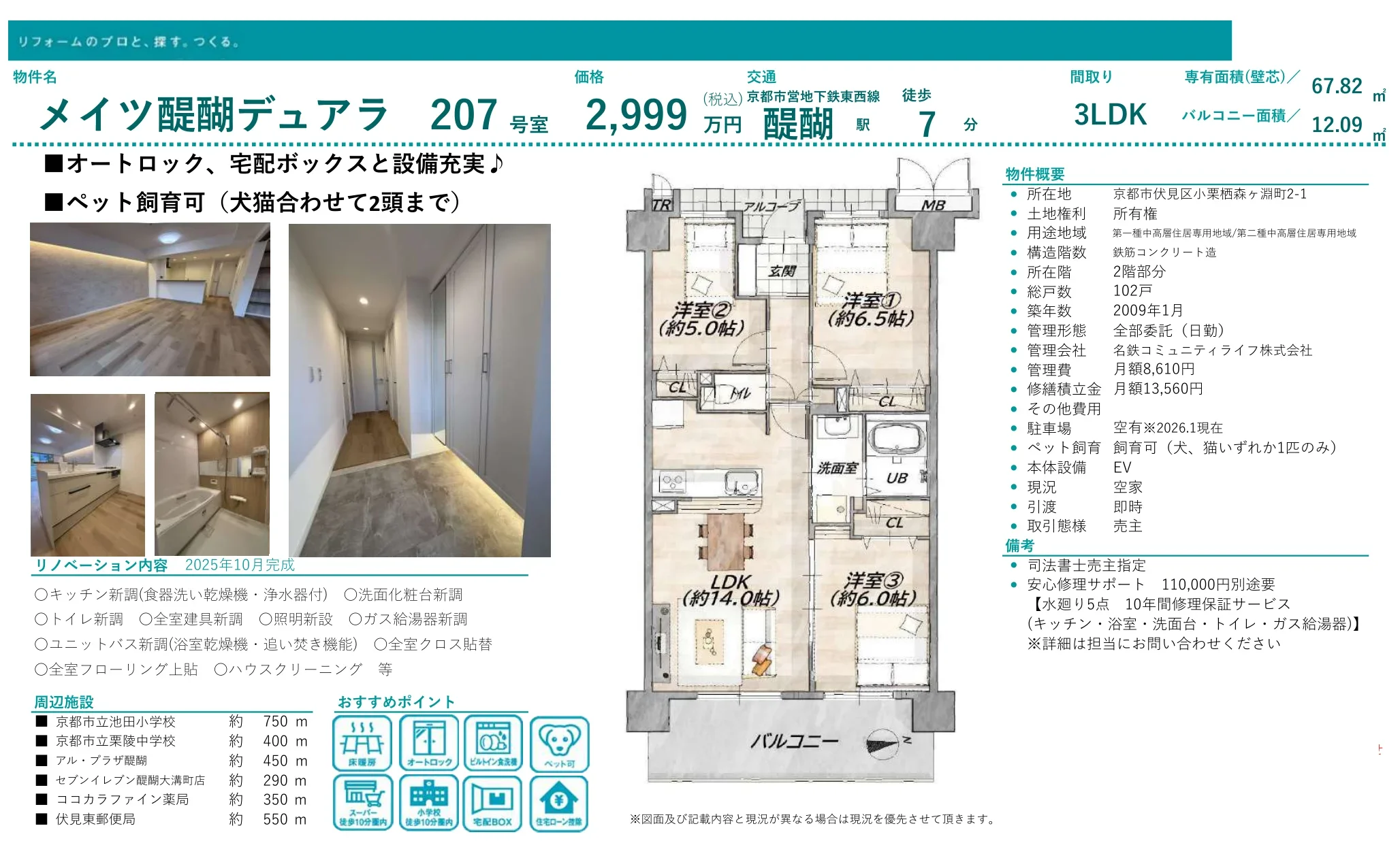 メイツ醍醐デュアラ 207号室 0