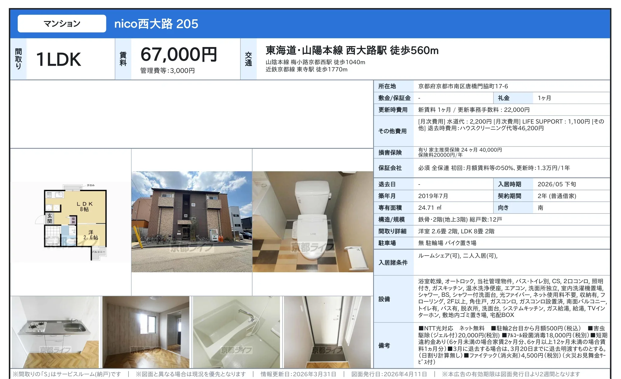 nico西大路 205 205号 0