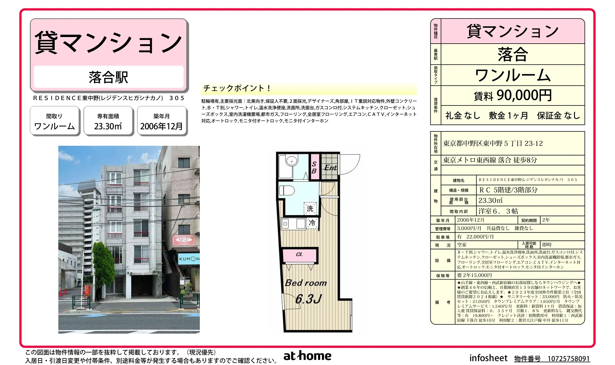 RESIDENCE東中野 305号 0