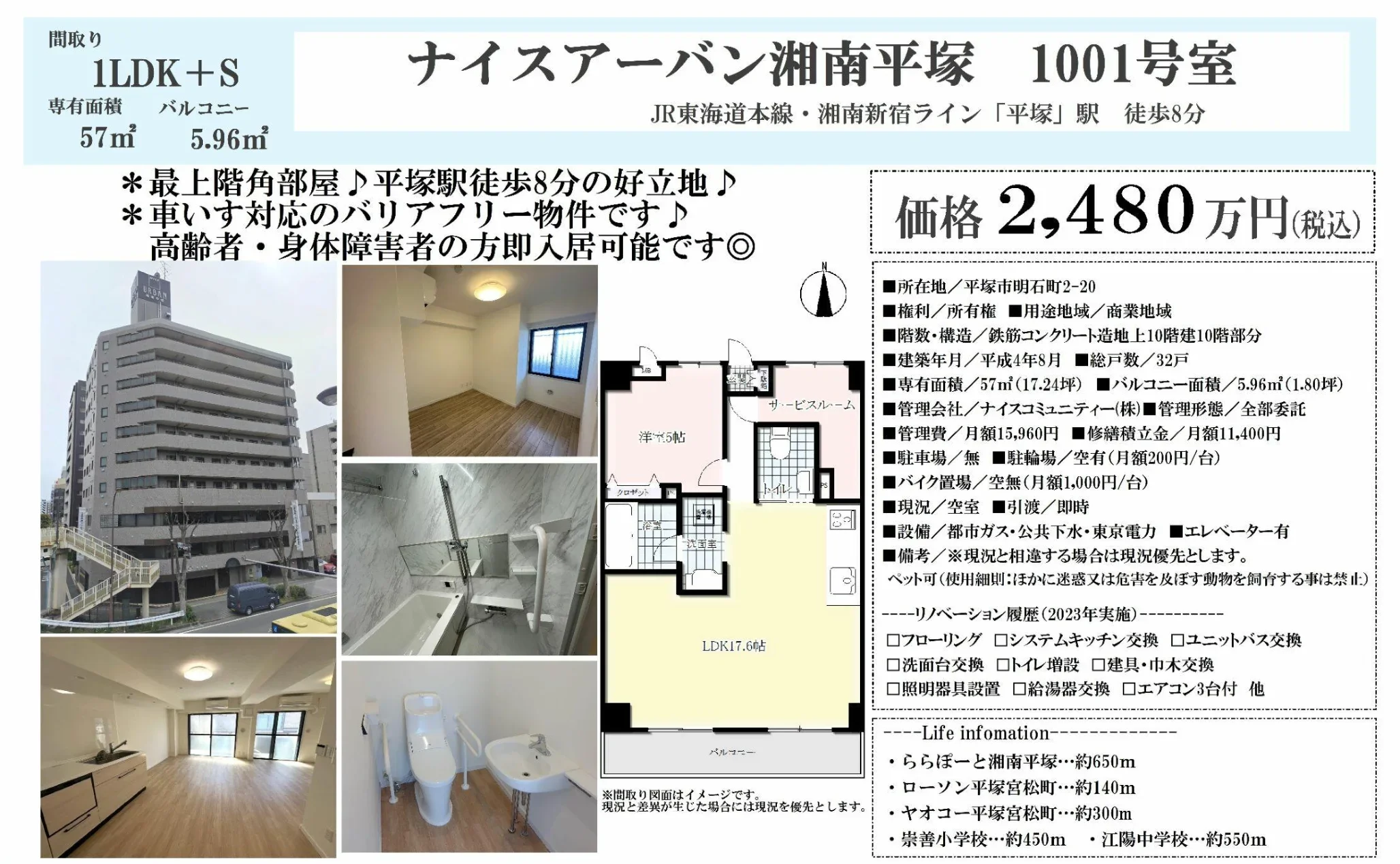 ナイスアーバン湘南平塚 1001号 0