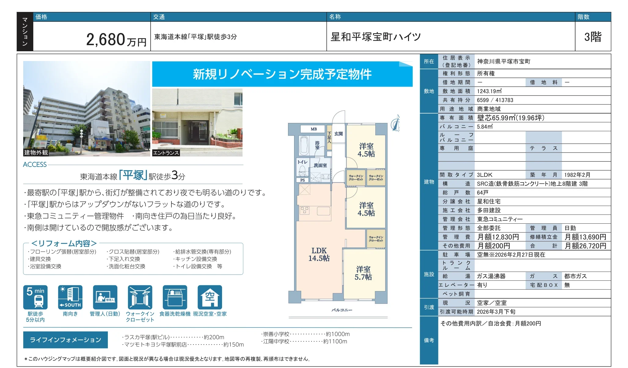 星和平塚宝町ハイツ 3号 0