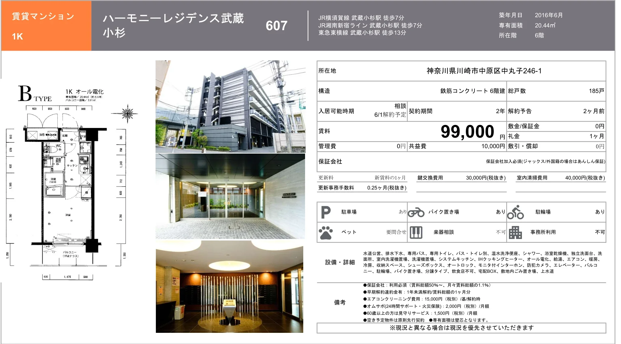 ハーモニーレジデンス武蔵 607 0