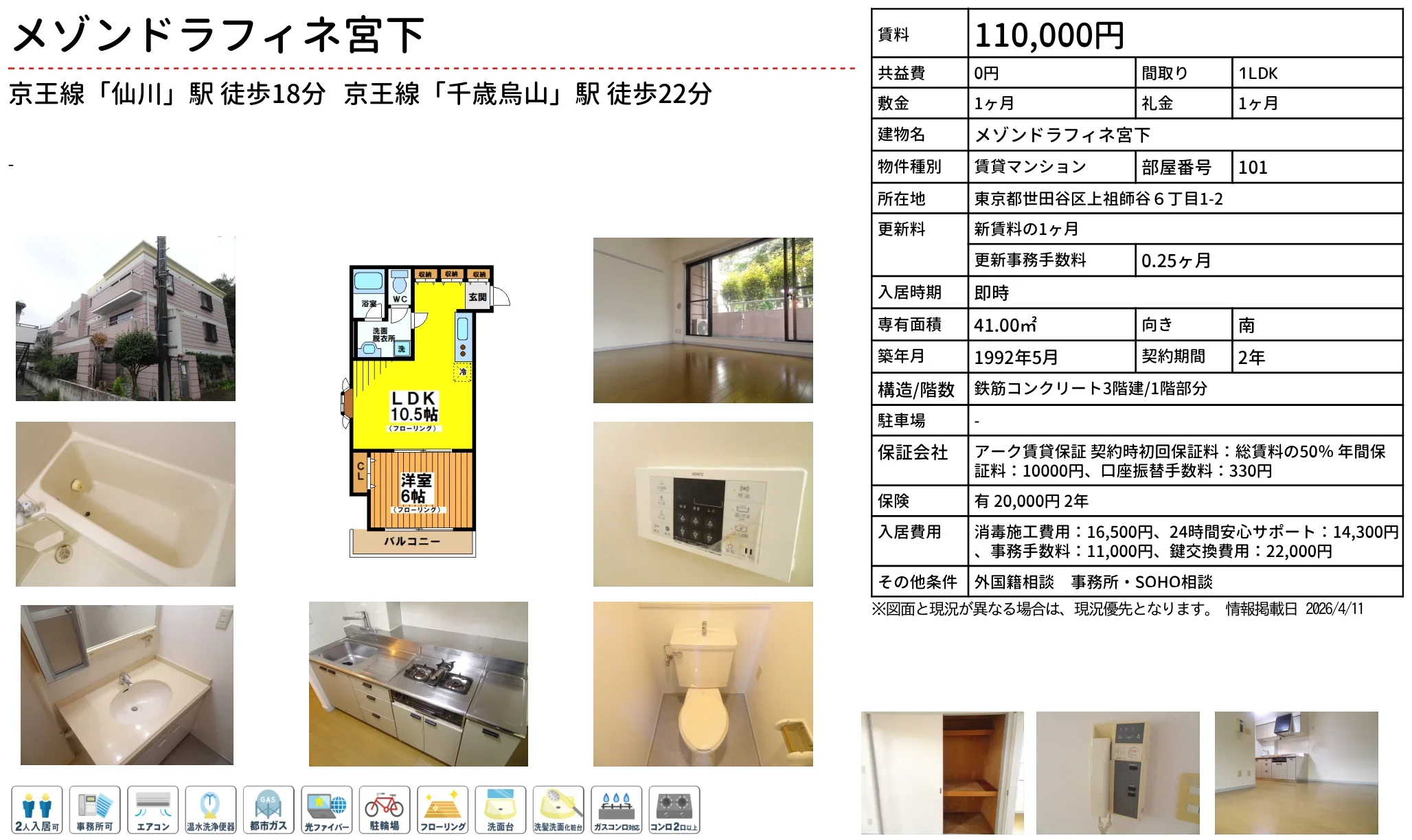 メゾンドラフィネ宮下 101 0