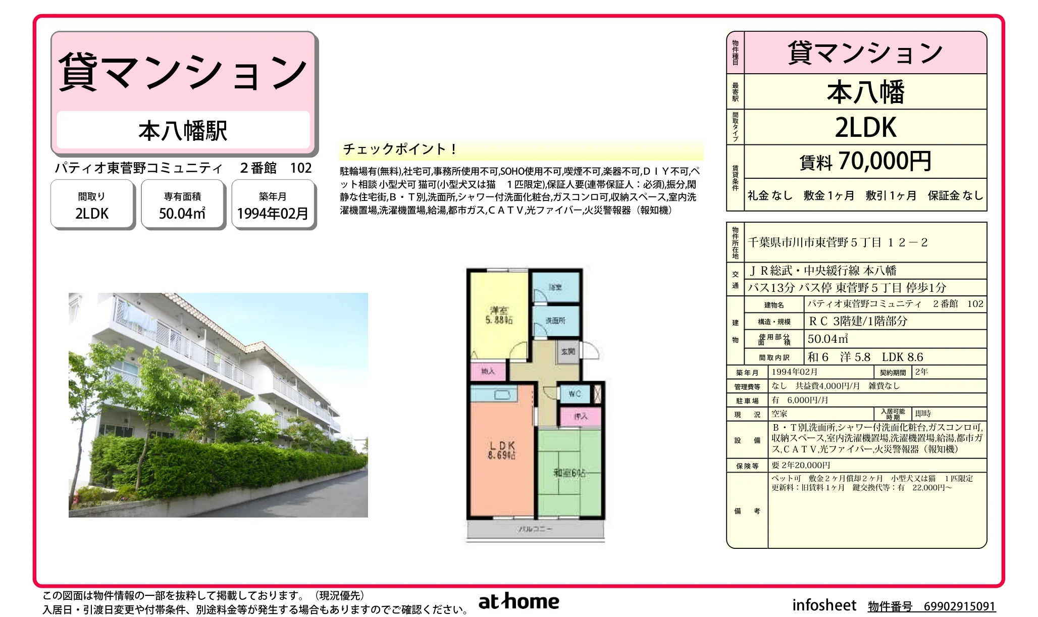 Charming 2LDK Condo in Higashisugano 0