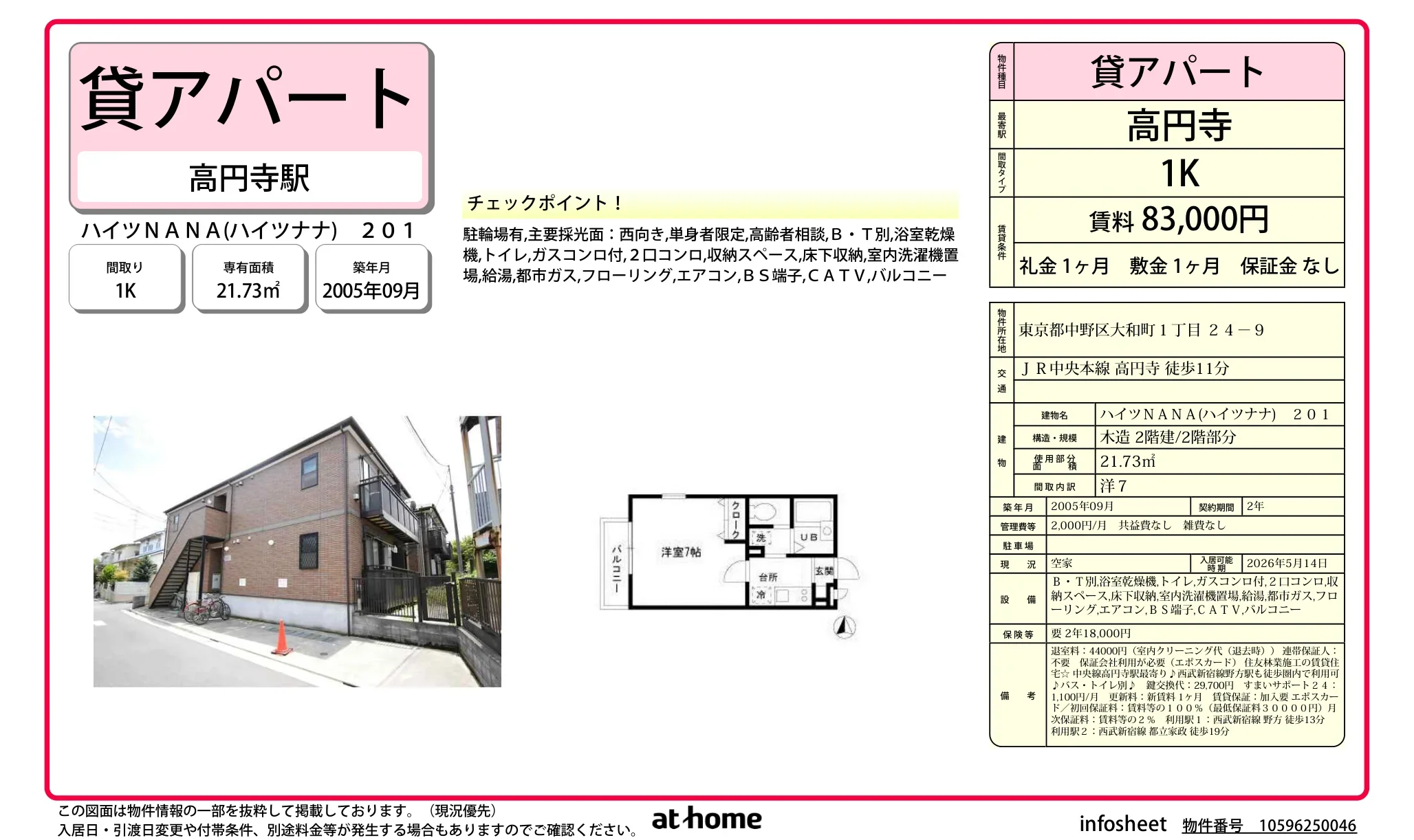 ハイツＮＡＮＡ 0