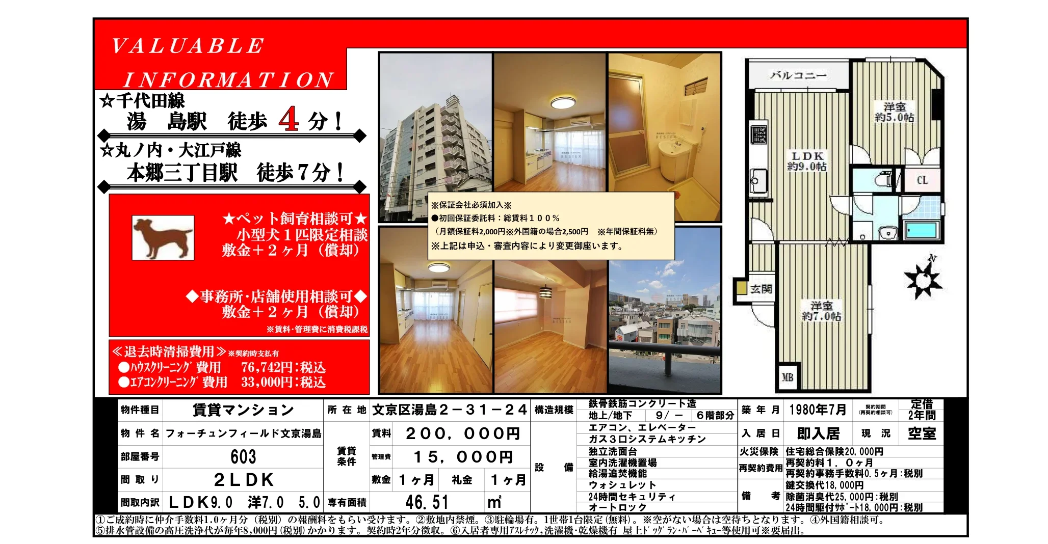 フォーチュンフィールド文京湯島 603 0