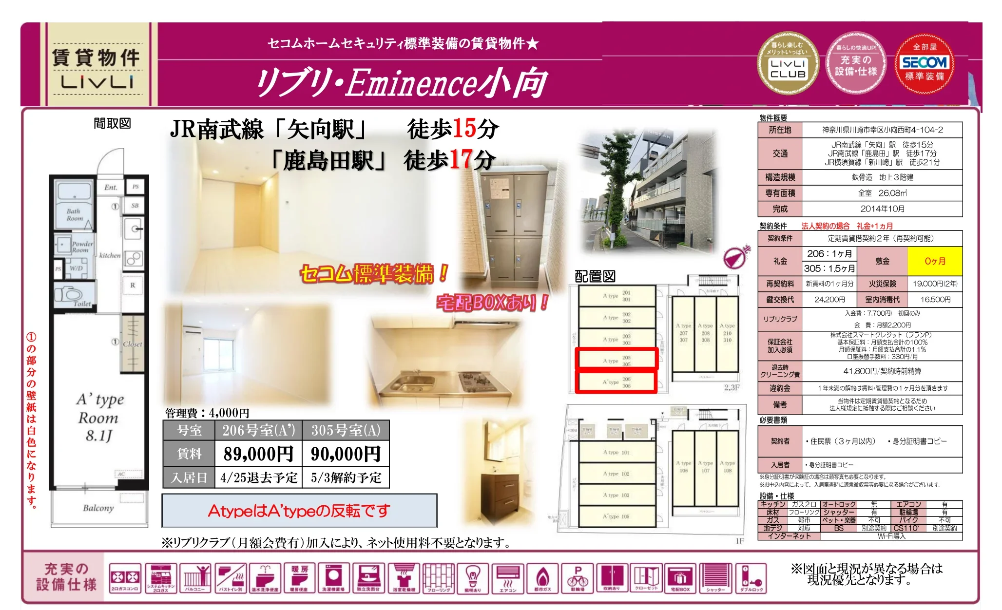 リブリ・エミネンス 206号室 0