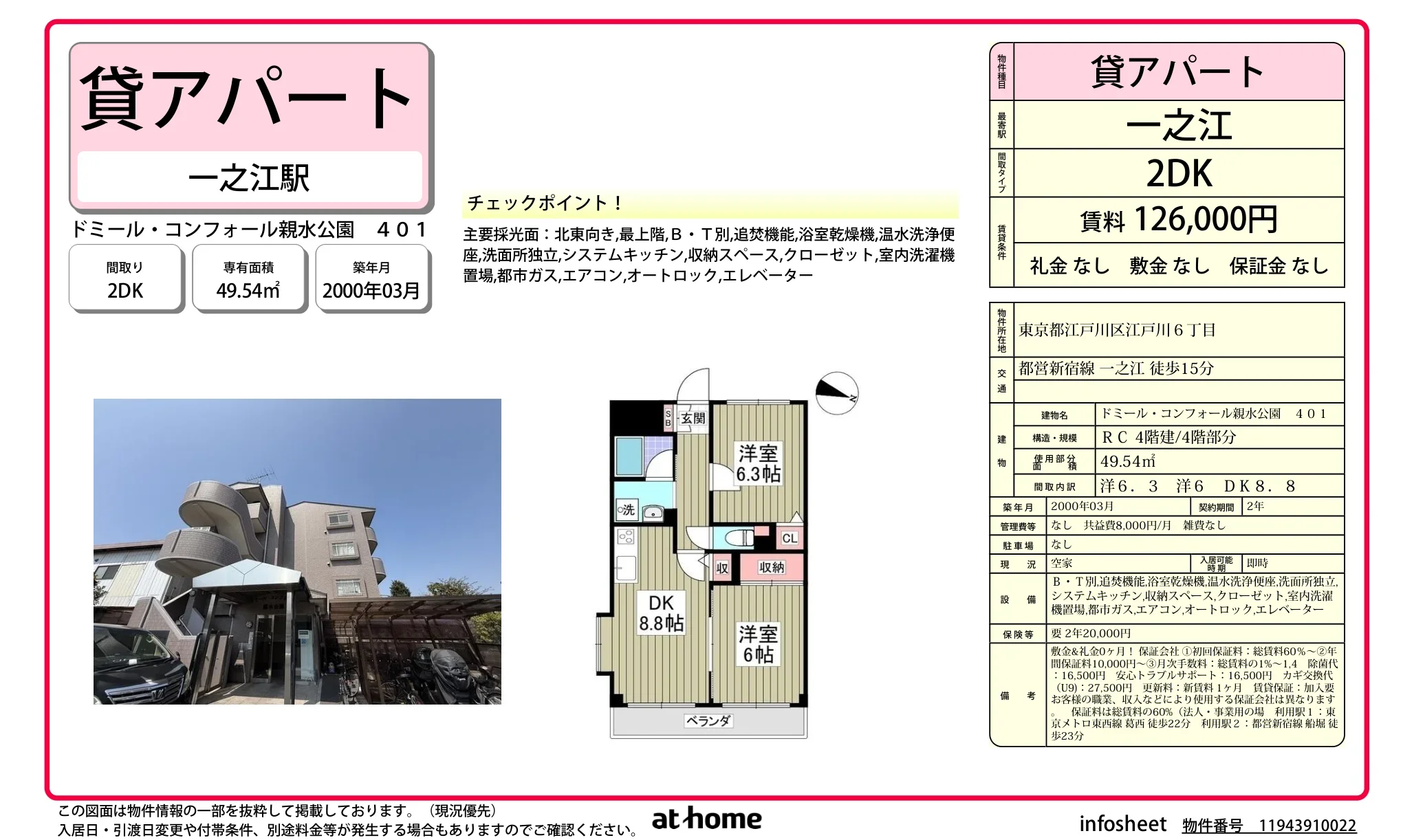 ドミール コンフォール親水公園 401 401号 0