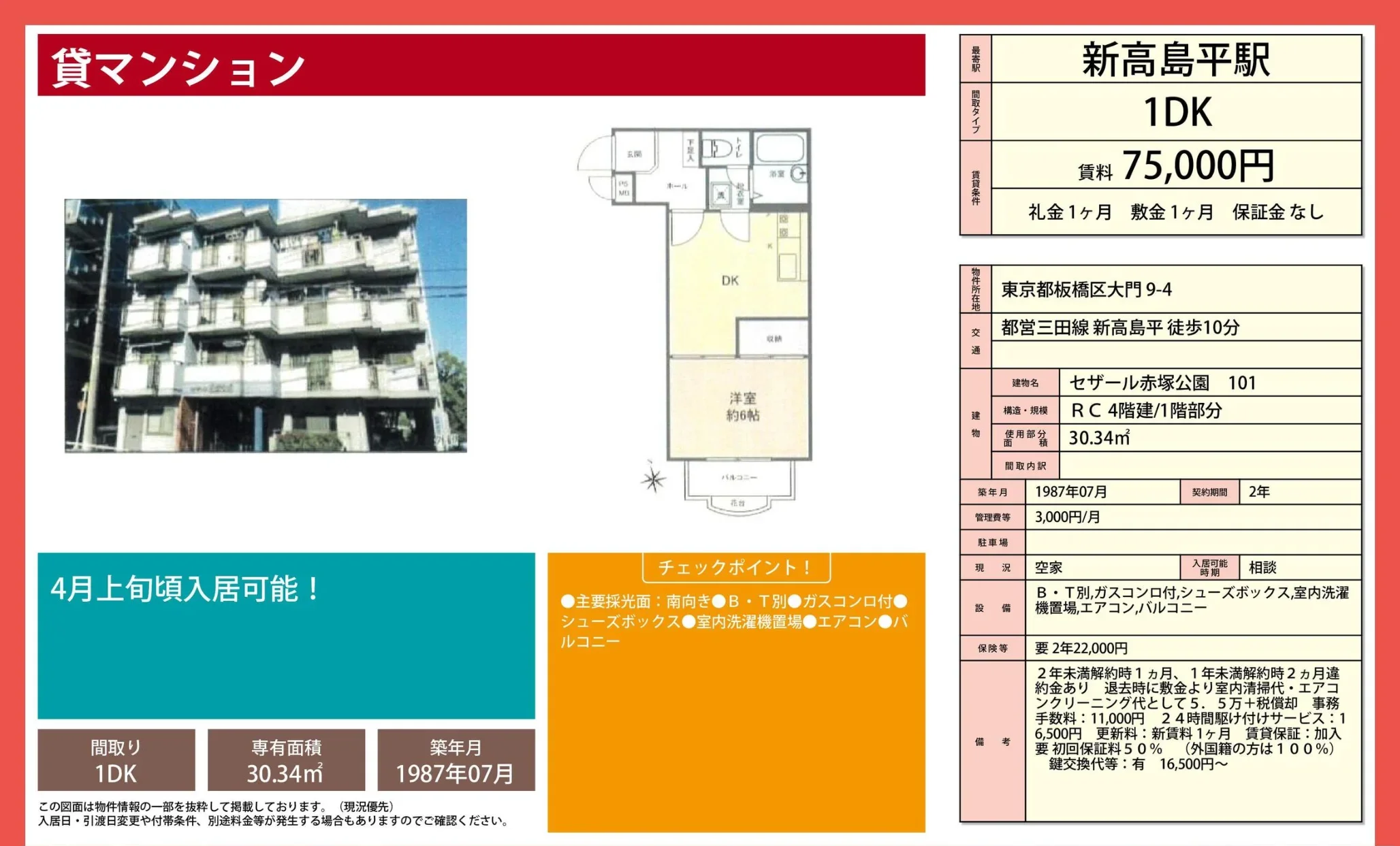 セザール赤塚公園 101 101号 0