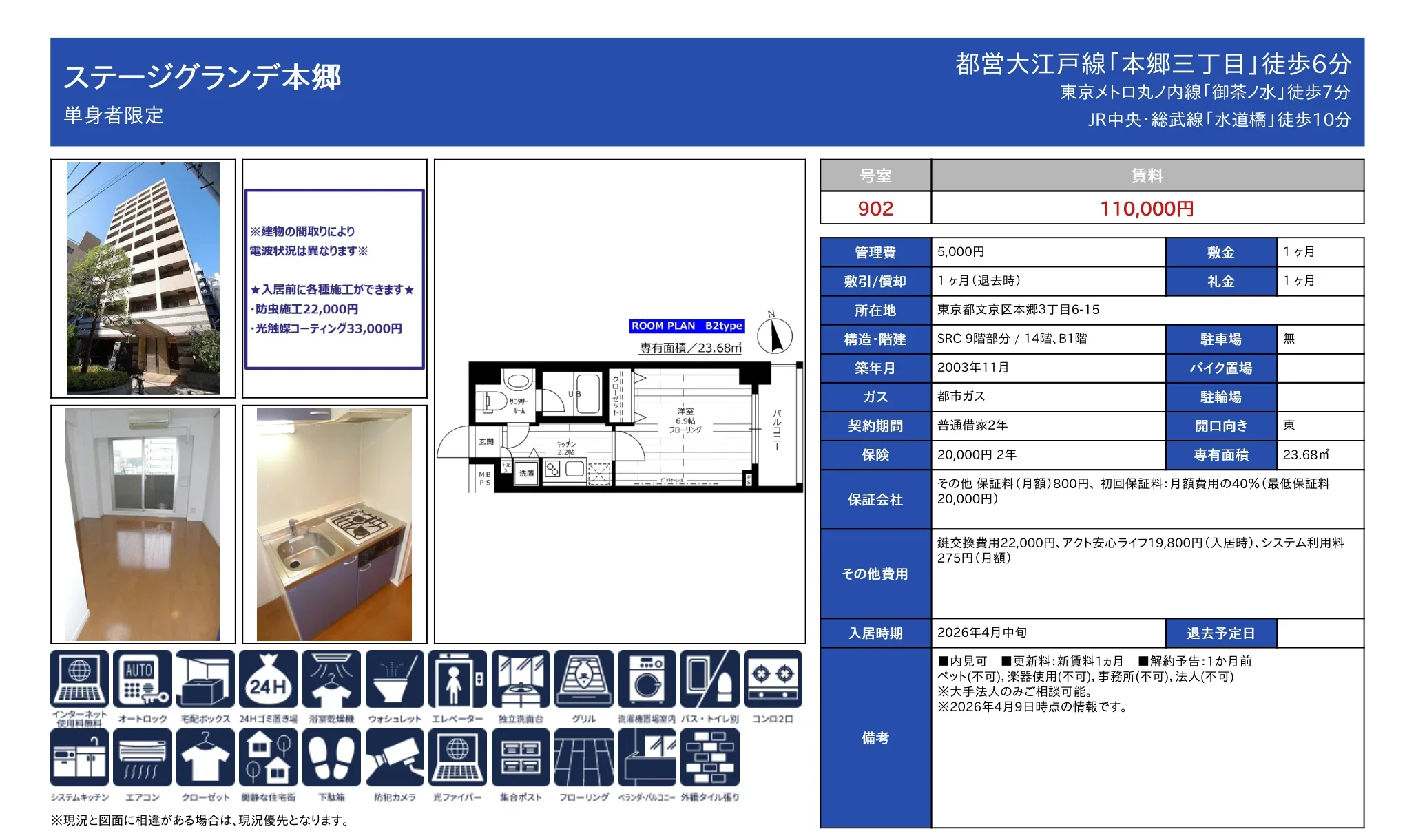 ステージグランデ本郷 902 0