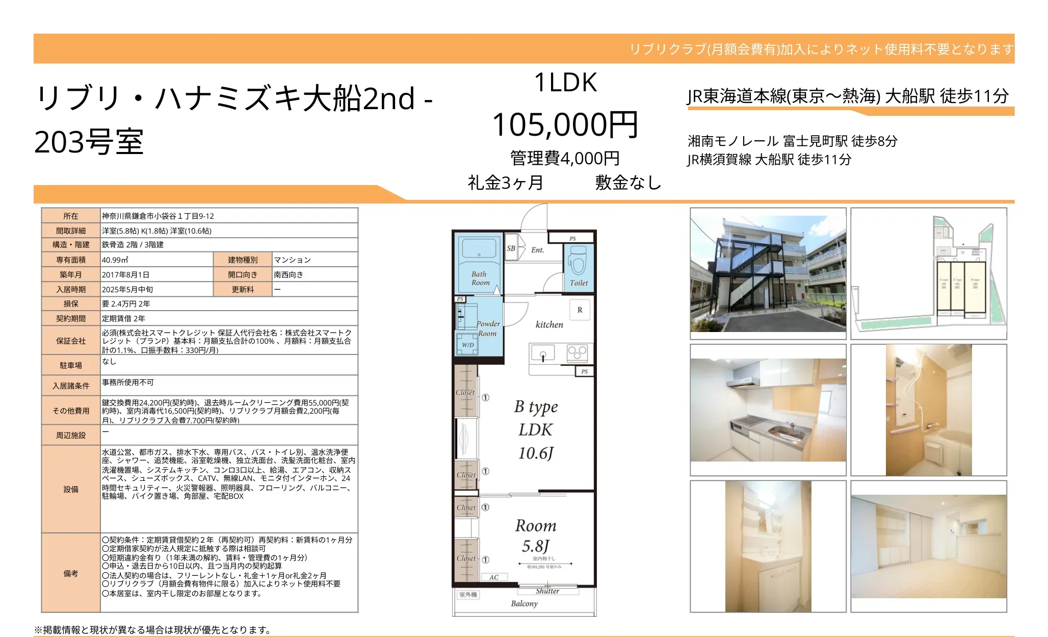 リブリハナミズキ大船2nd- 203号 0