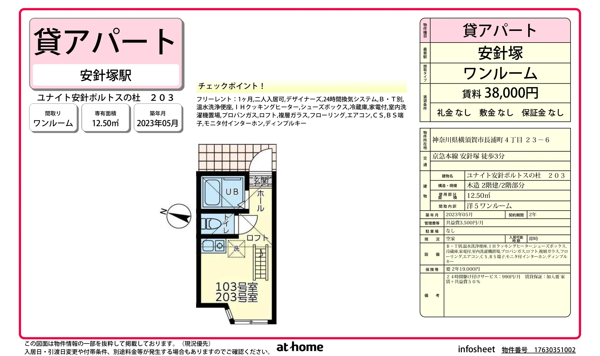 ユナイト安針ポルトスの杜 0