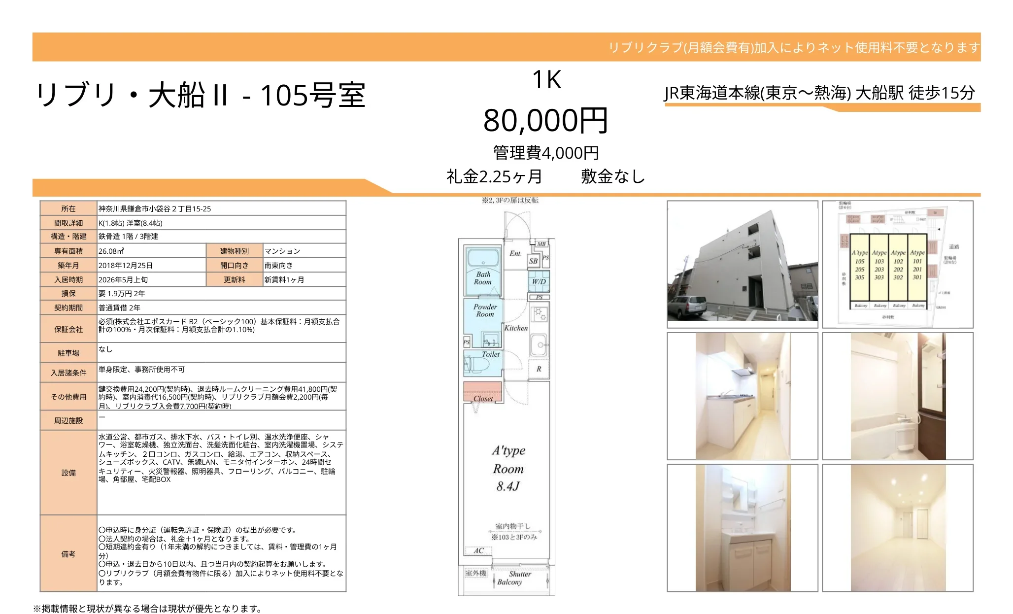 リブリ大船Ⅱ 105号 0